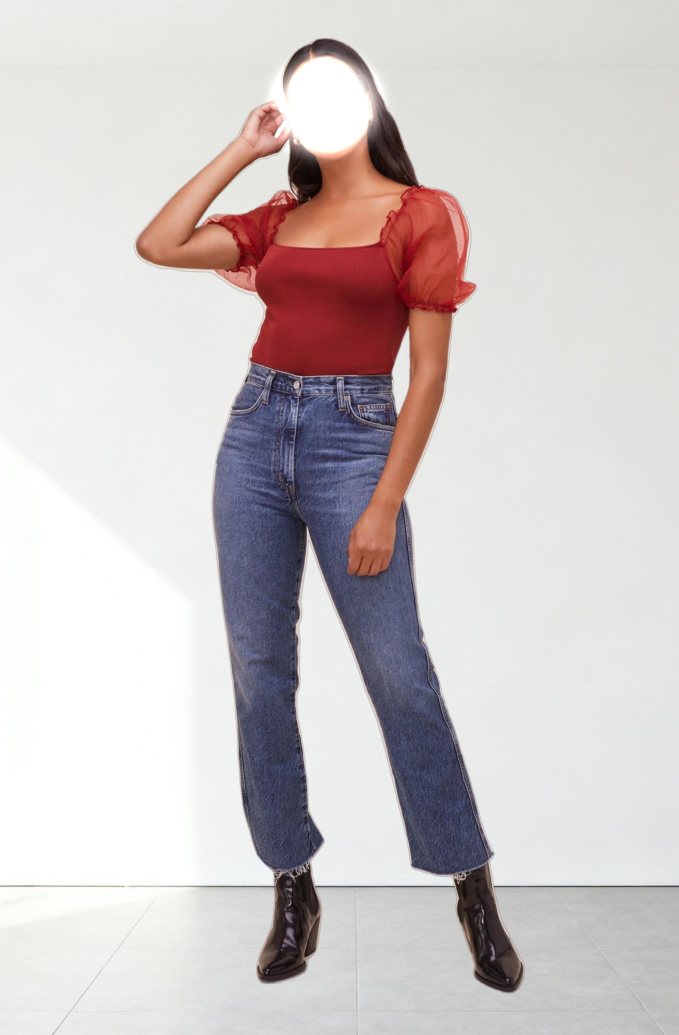 Darling Sheer Puff Sleeve Bodysuit