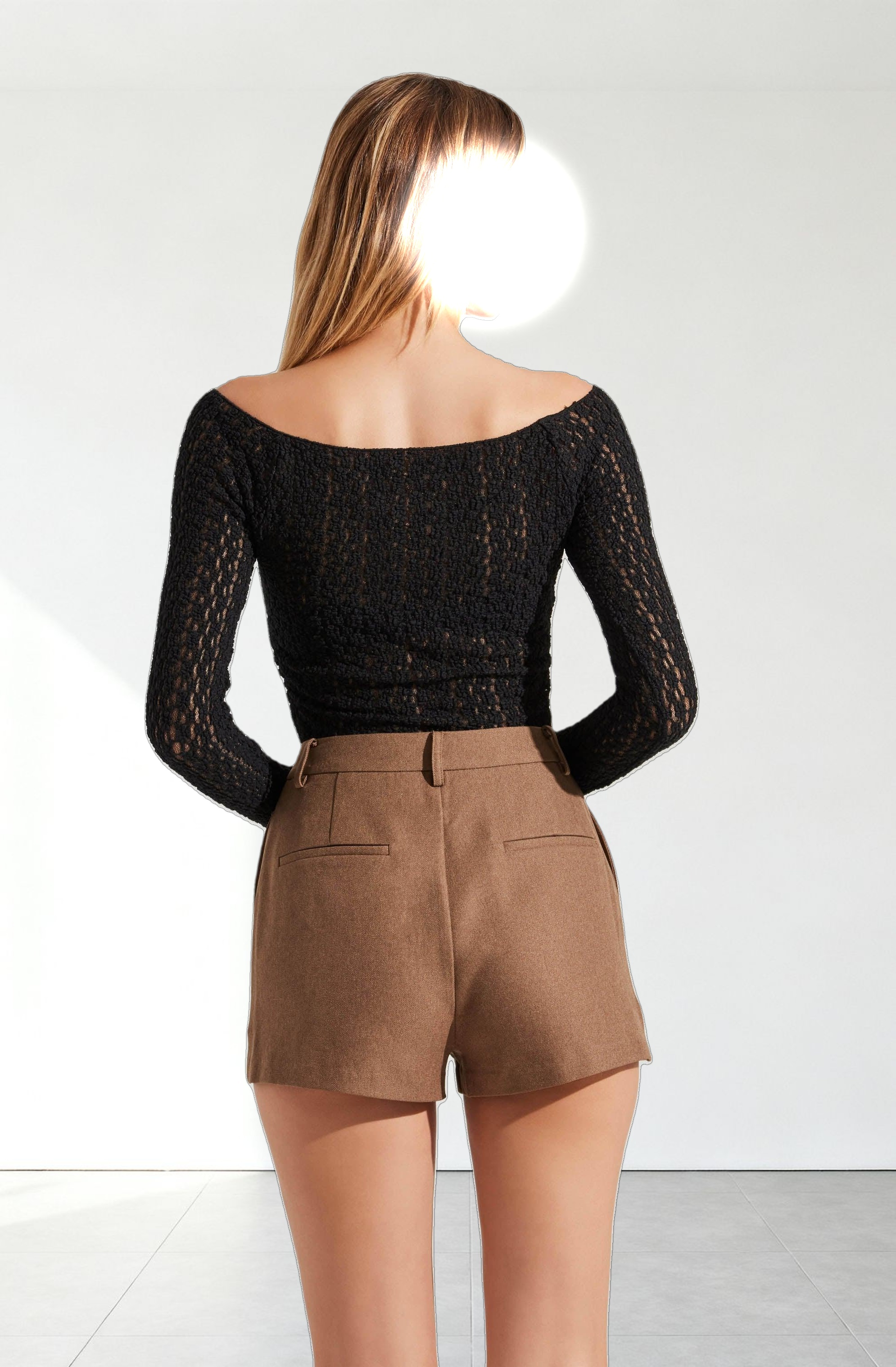 Boat Neck Open Knit Top