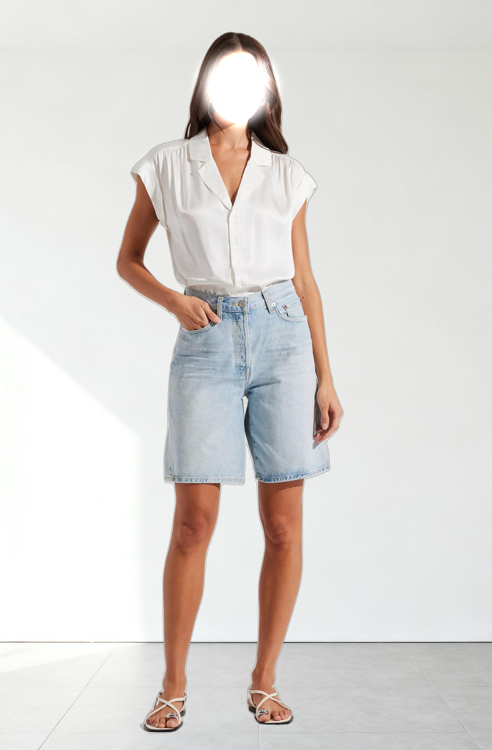 Callen Satin Button Up Top