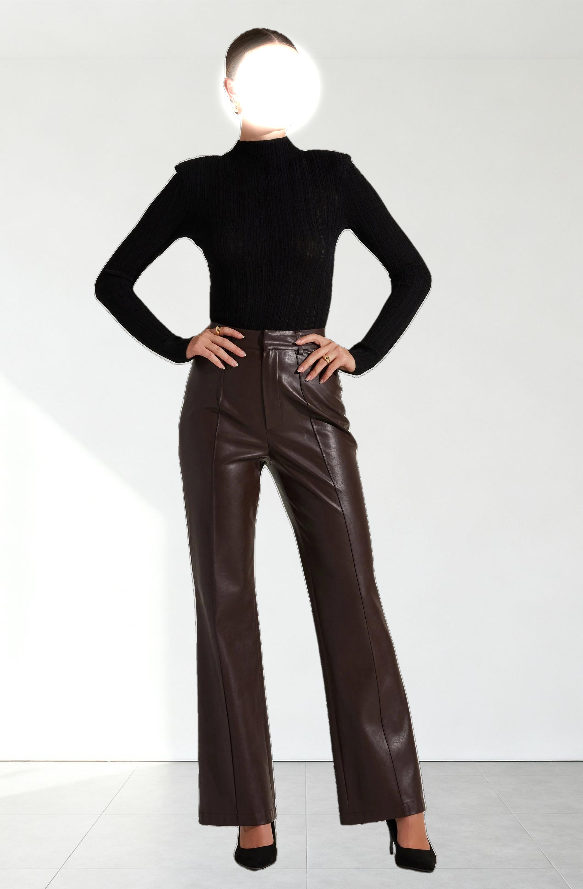 Roslin Ribbed Mock Neck Sweater