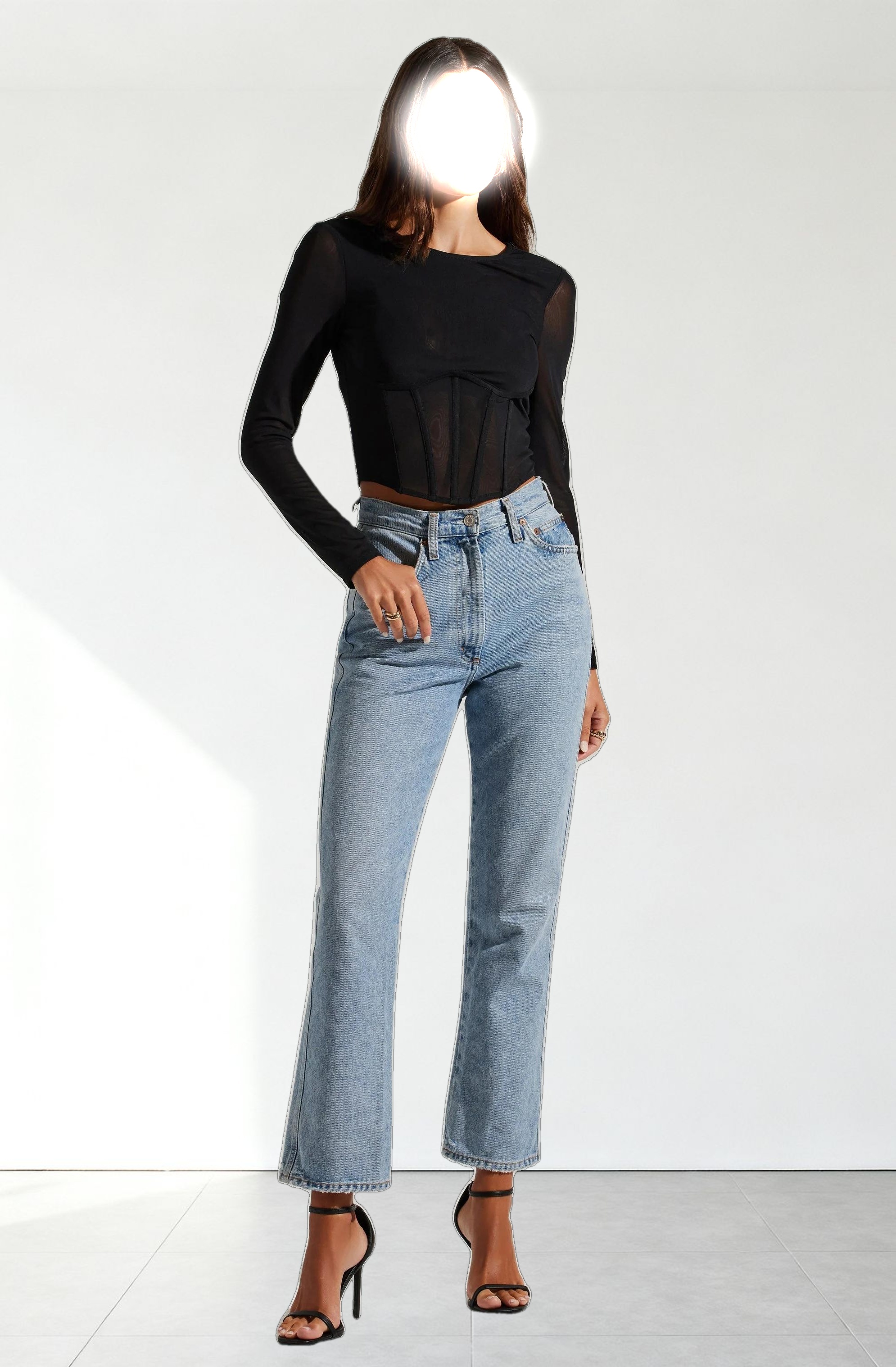 Kezia Corset Long Sleeve Top