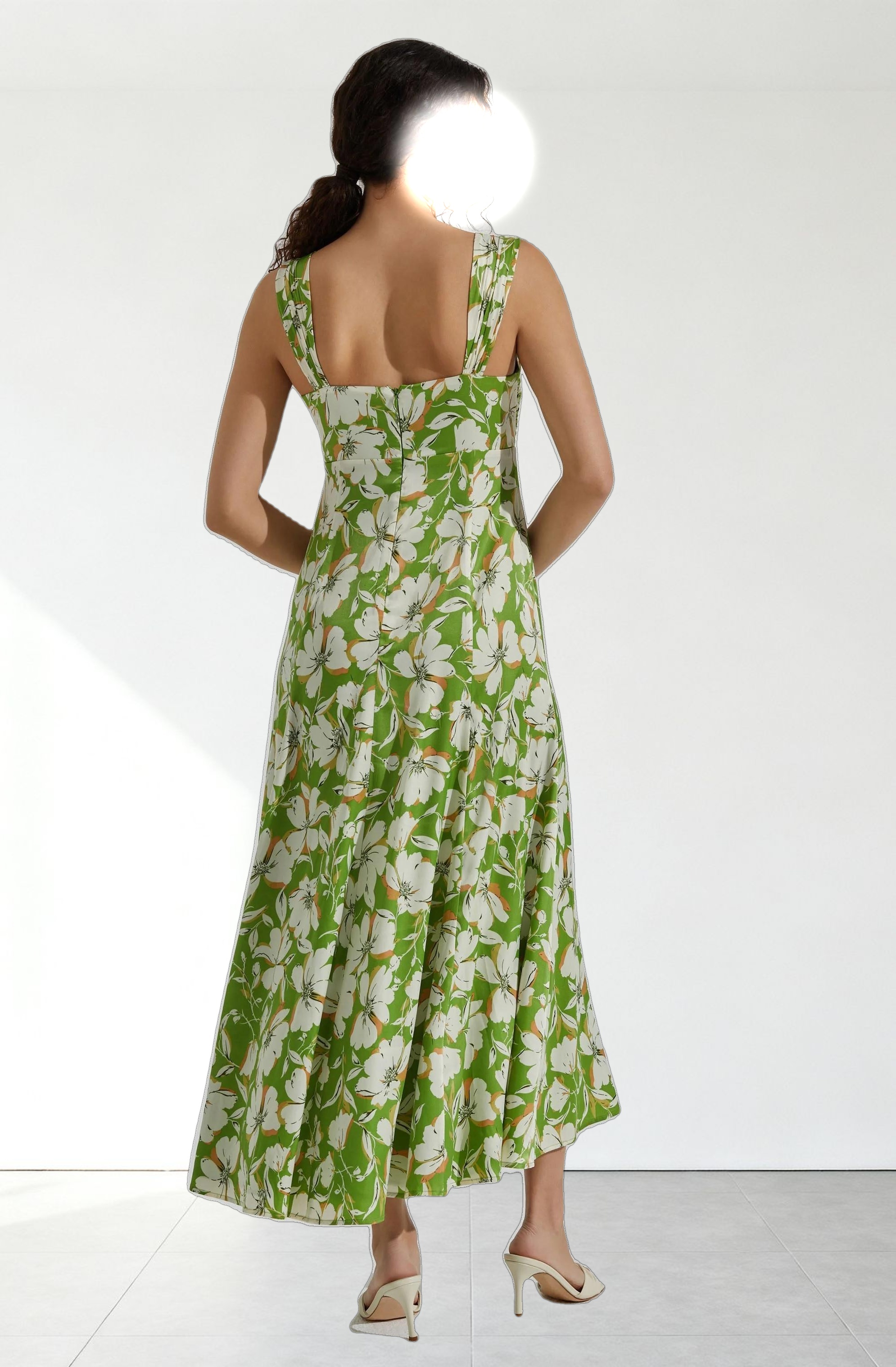 Twist Bust Midi Dress