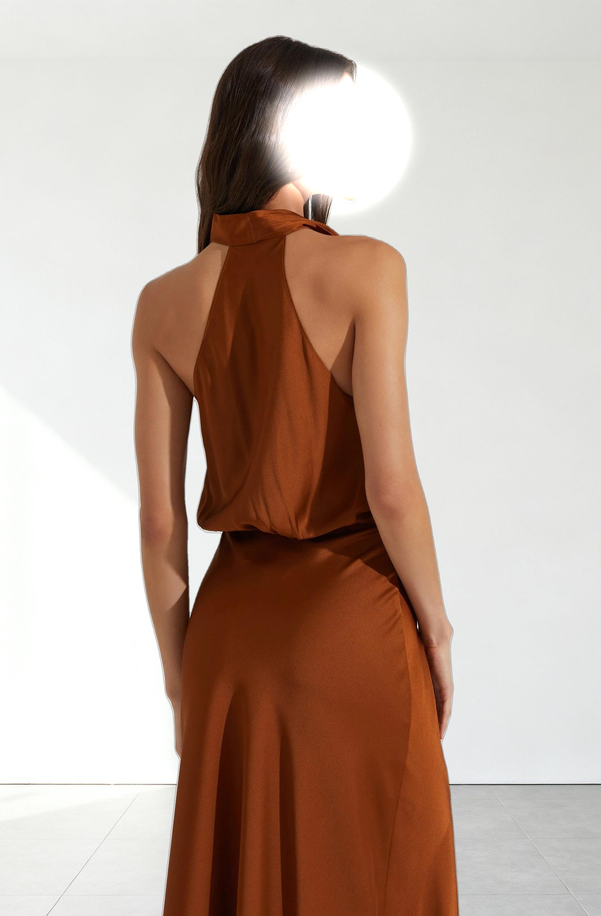 Jelyn Satin Midi Dress