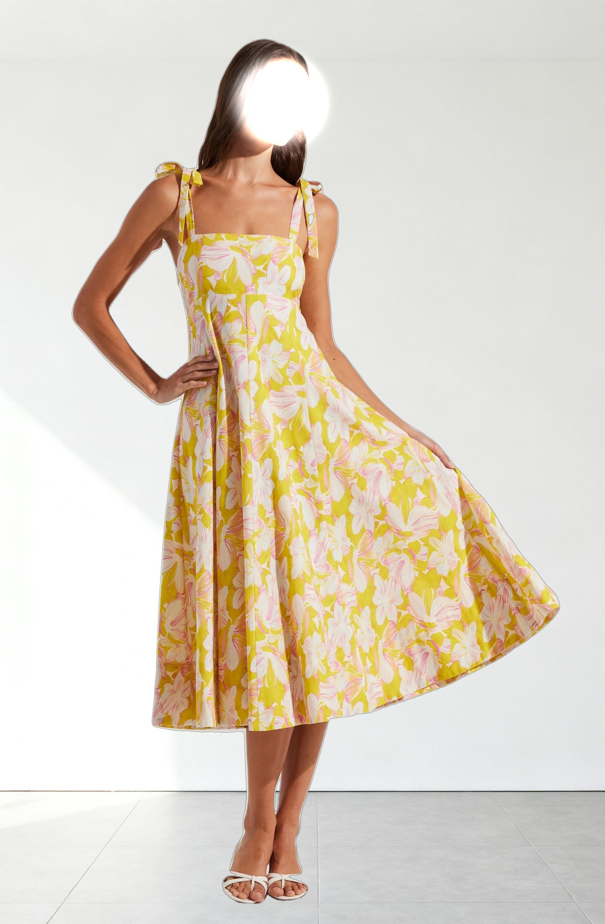 Shiann Patchwork Print Midi Dress