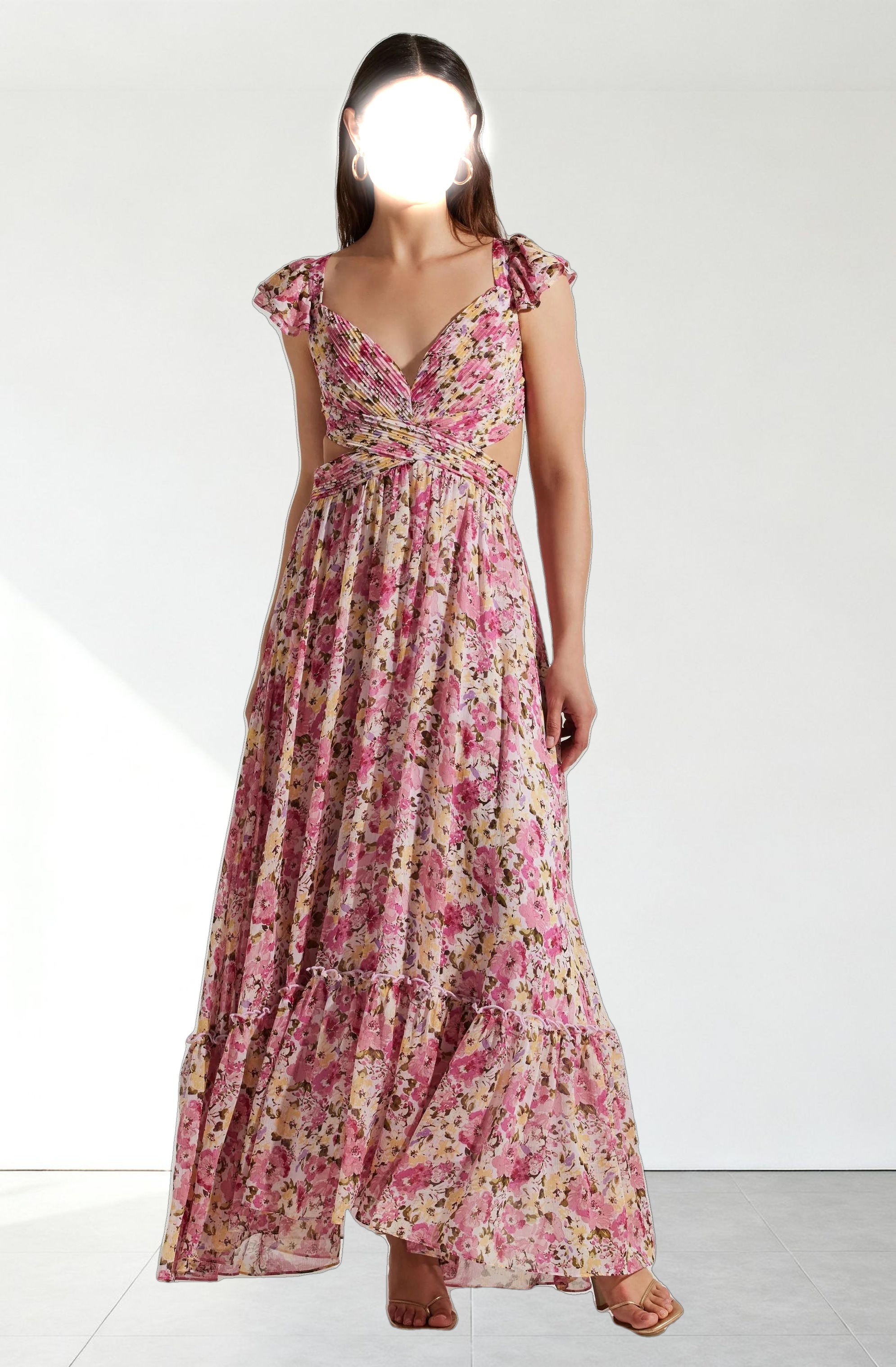 Primrose Floral Strappy Back Maxi Dress