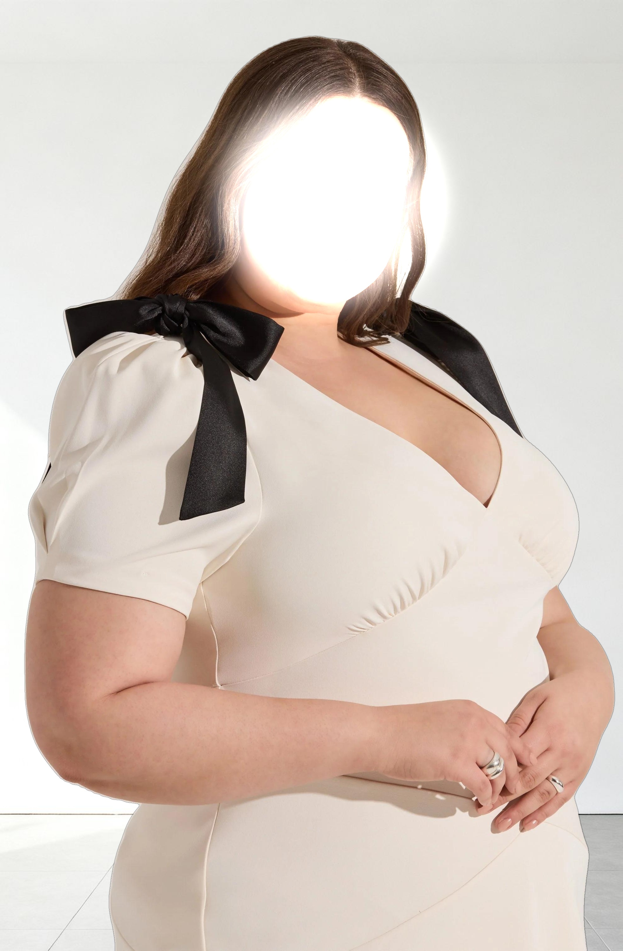 Ciela Bow Puff Sleeve Dress