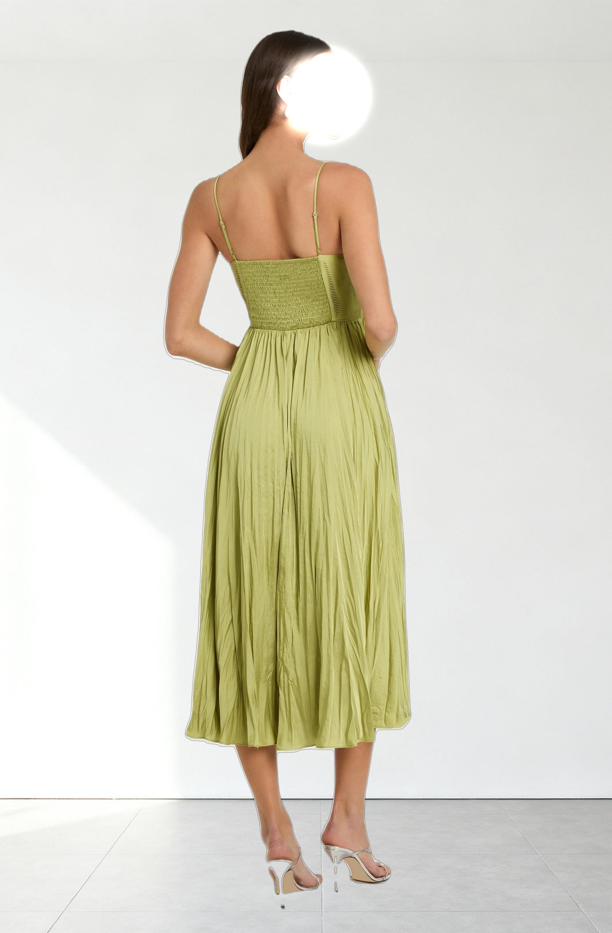 Maeve Pleated Midi Dress