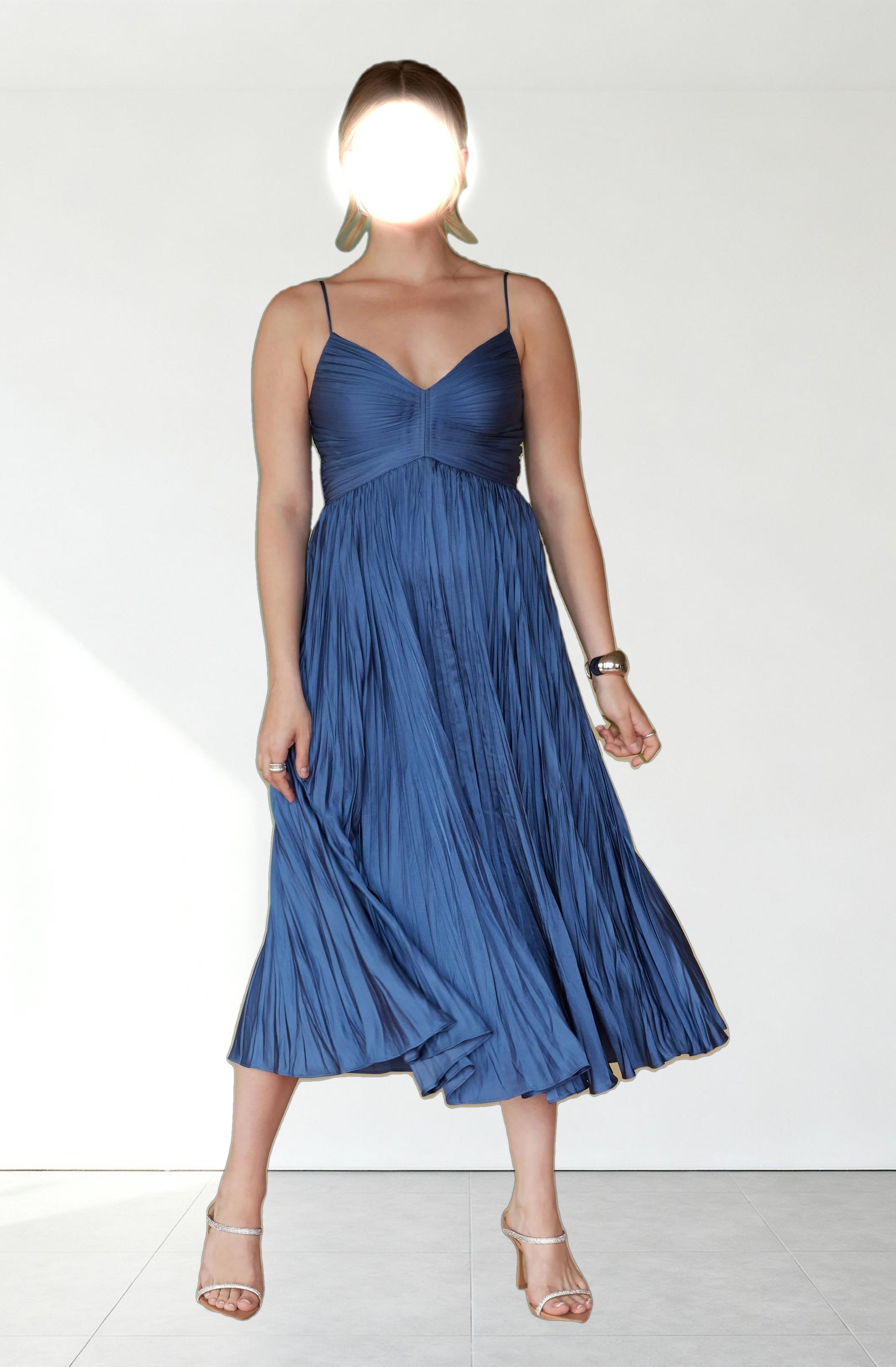 Maeve Pleated Midi Dress