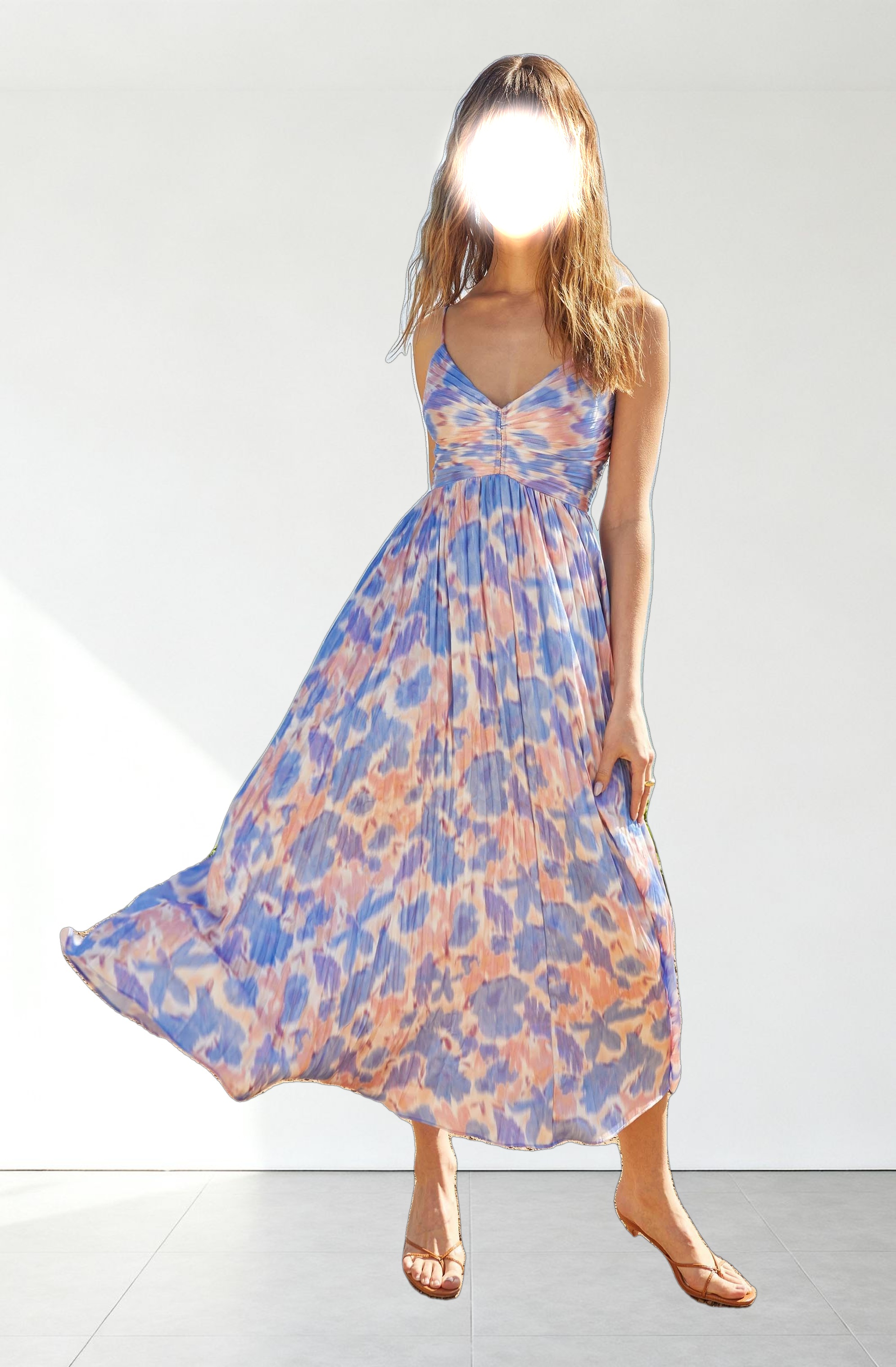 Maeve Pleated Midi Dress