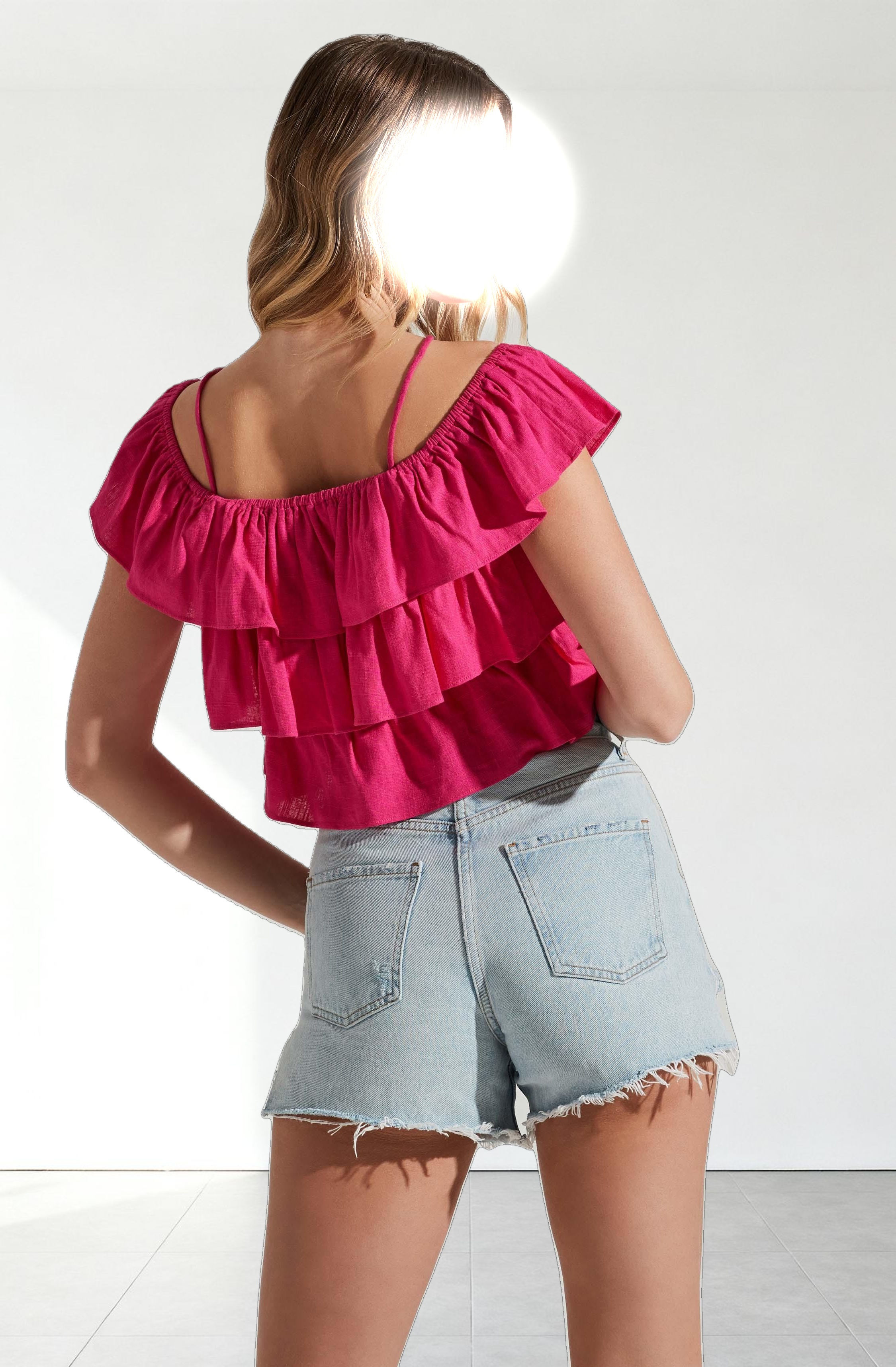 Halter Tiered Ruffle Top