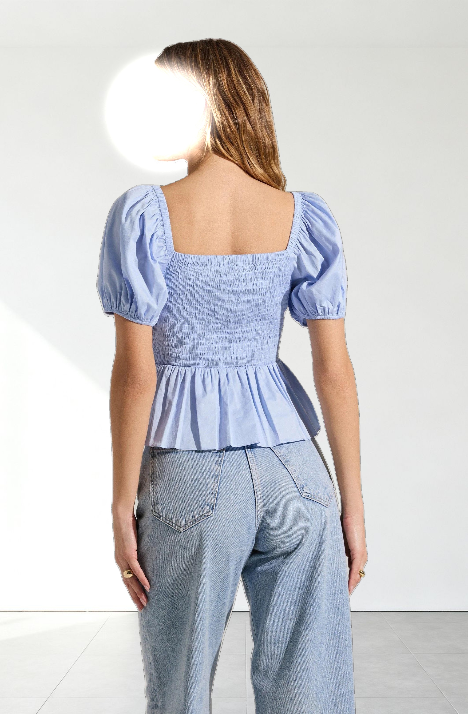 Bow Front Peplum Top