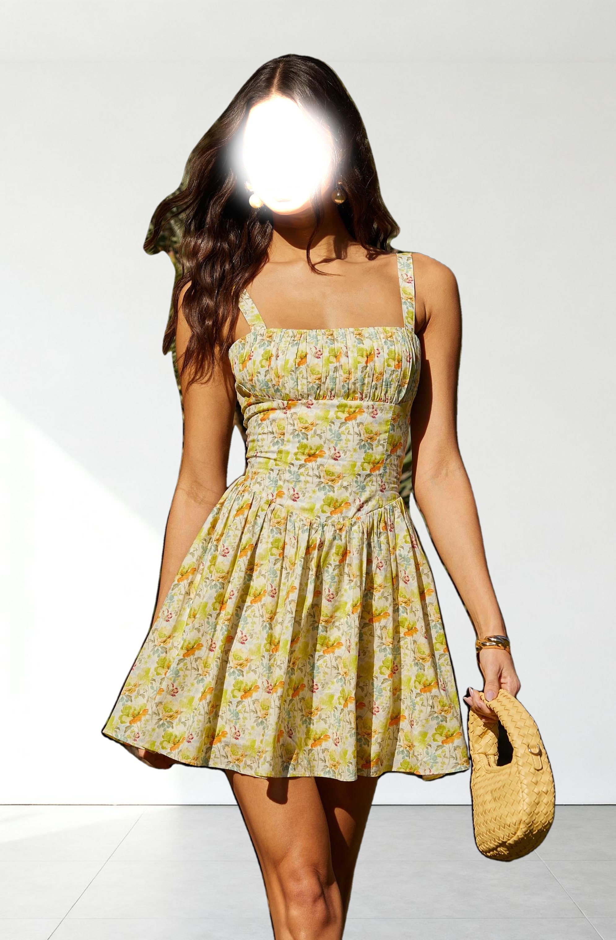 Floral Milkmaid Mini Dress
