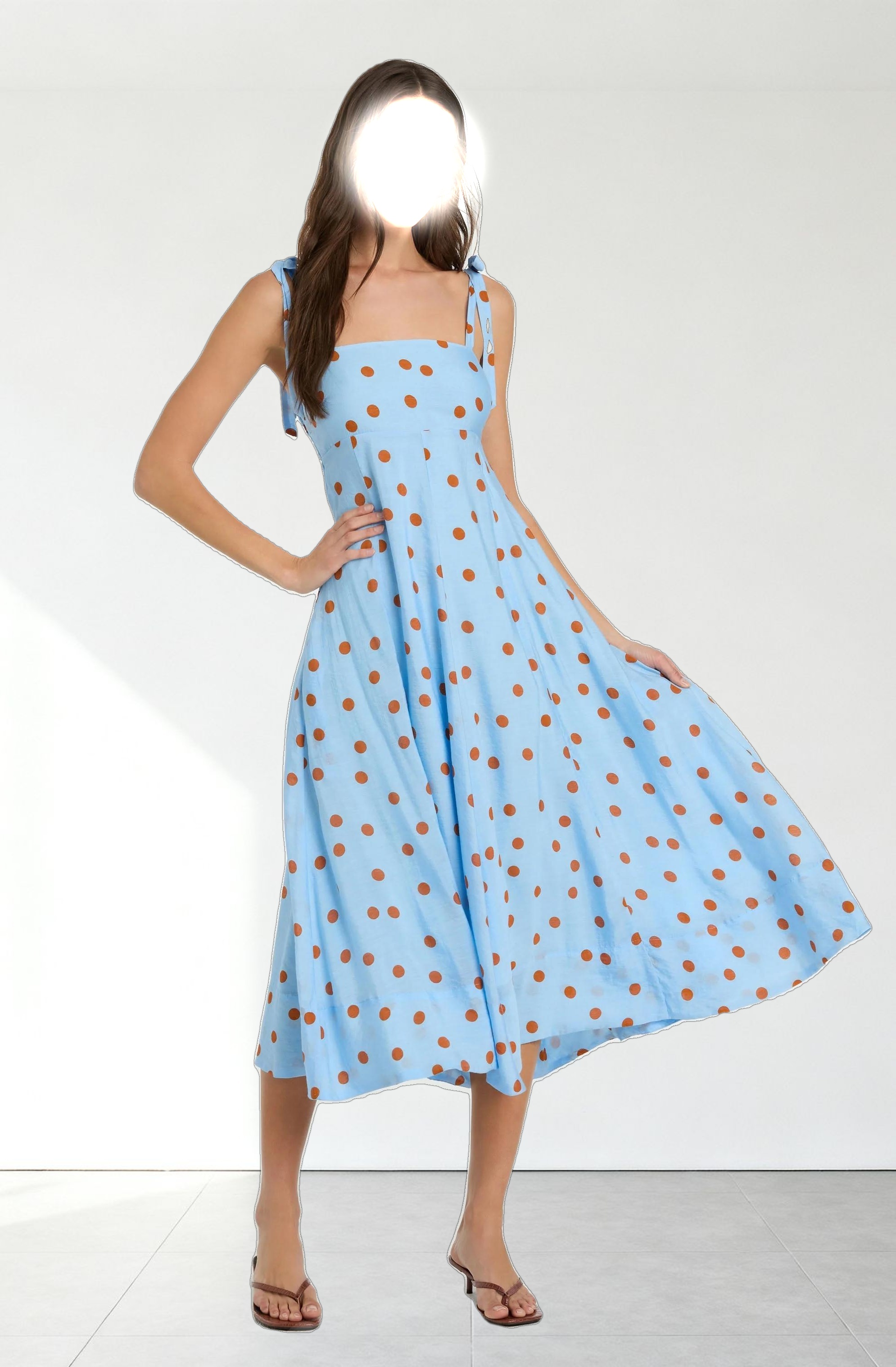 Lilliana Polka Dot Midi Dress