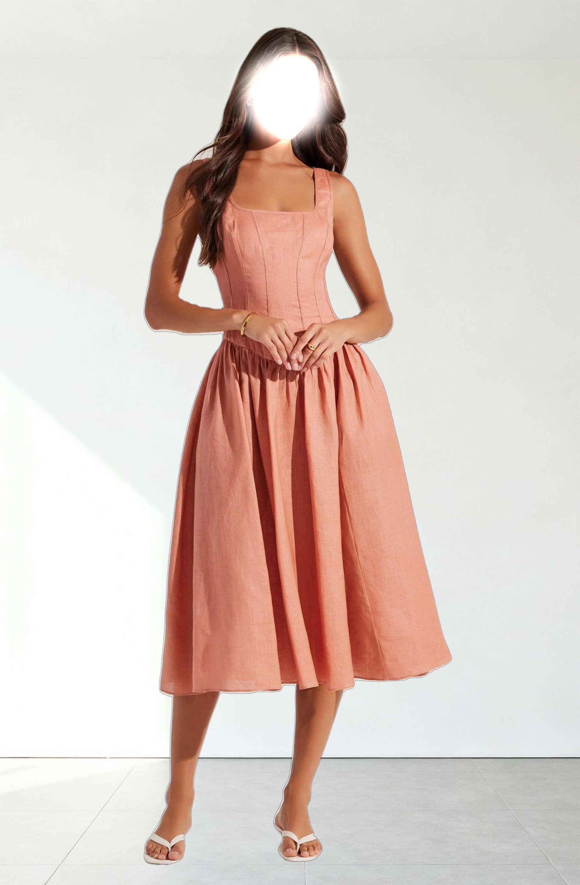 Thierry Linen Midi Dress