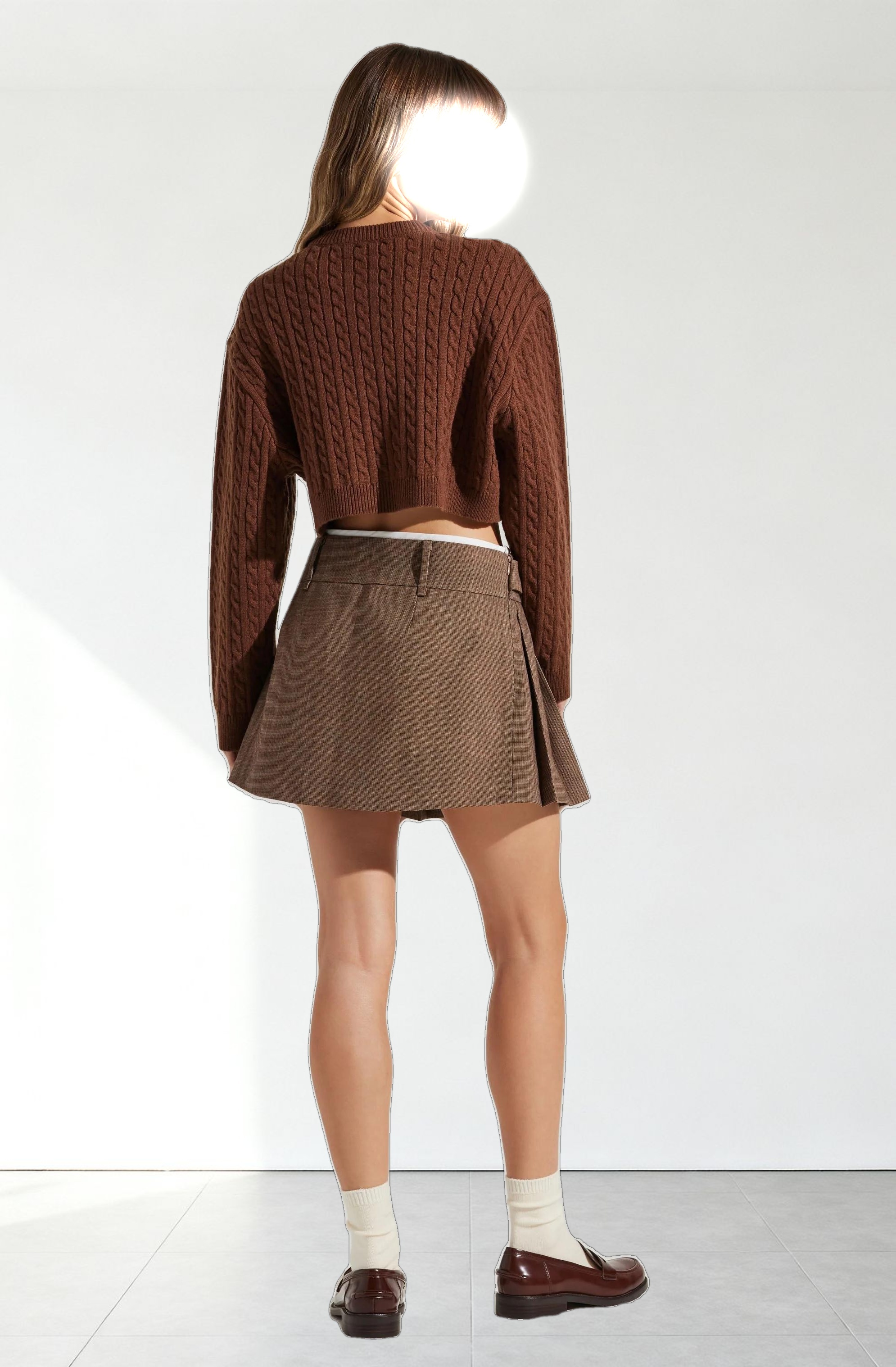 Sebille Cropped Cable Cardigan