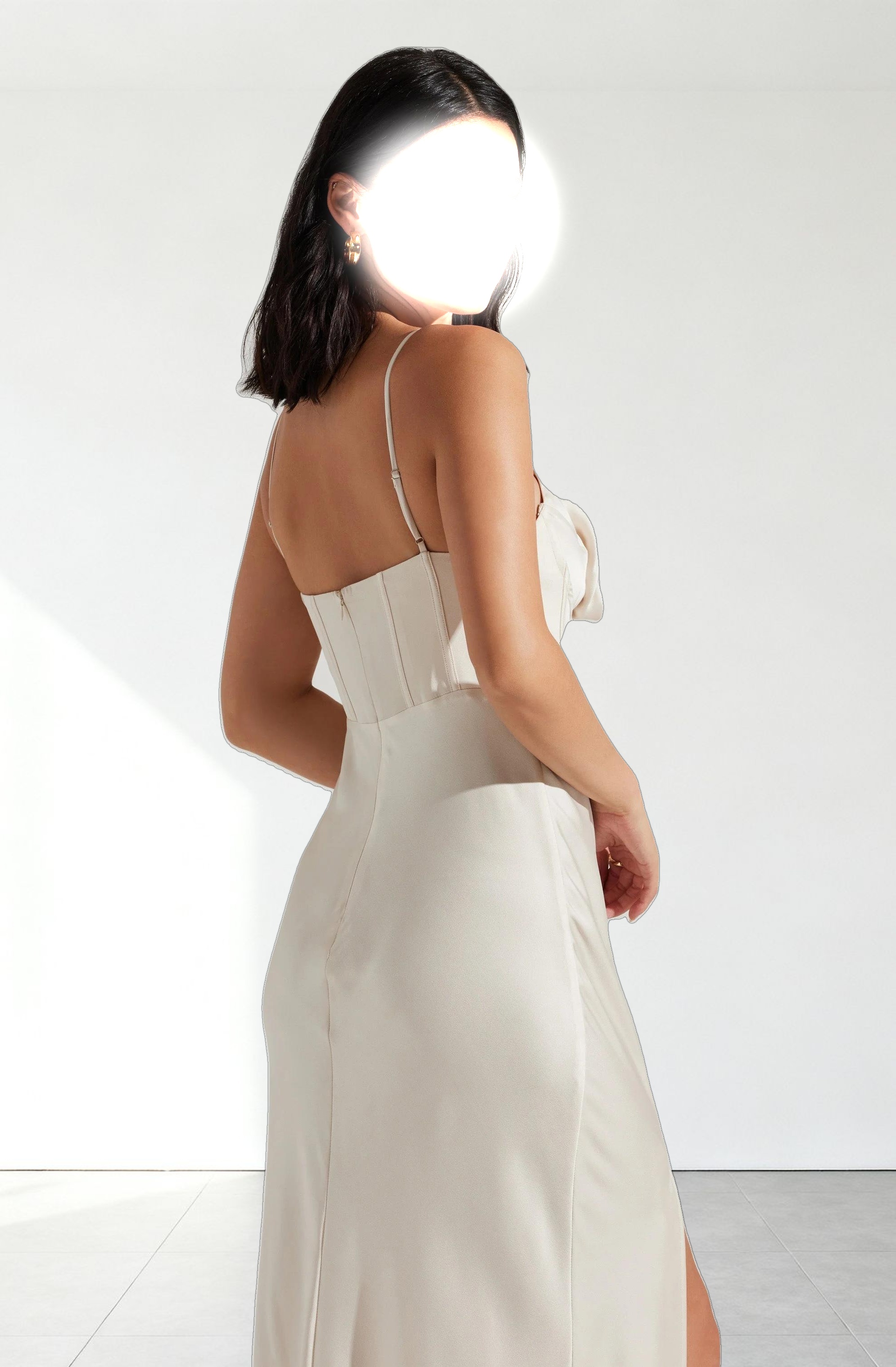 Cannes Satin Bustier Maxi Dress