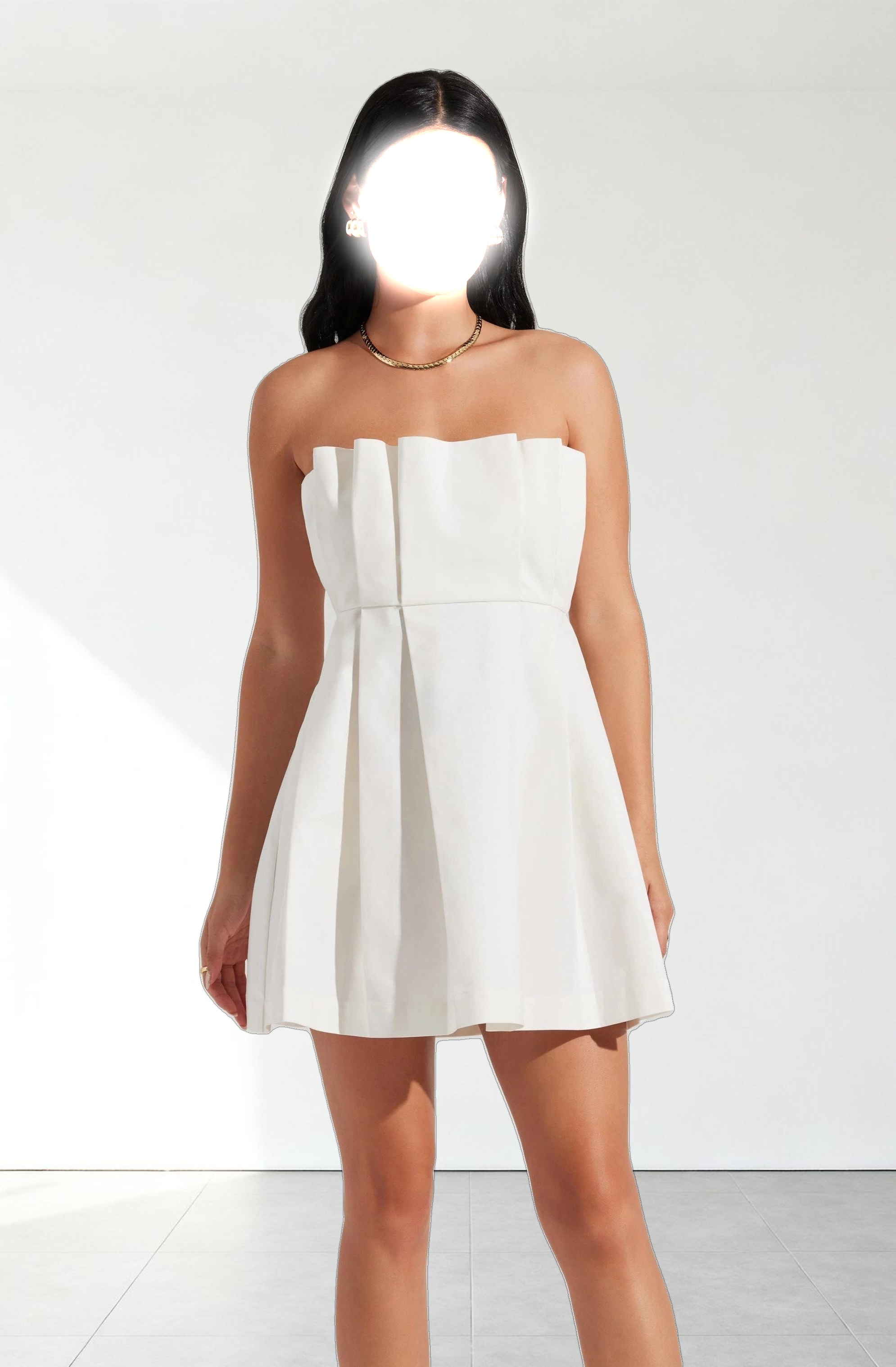 Clemira Pleated Mini Dress