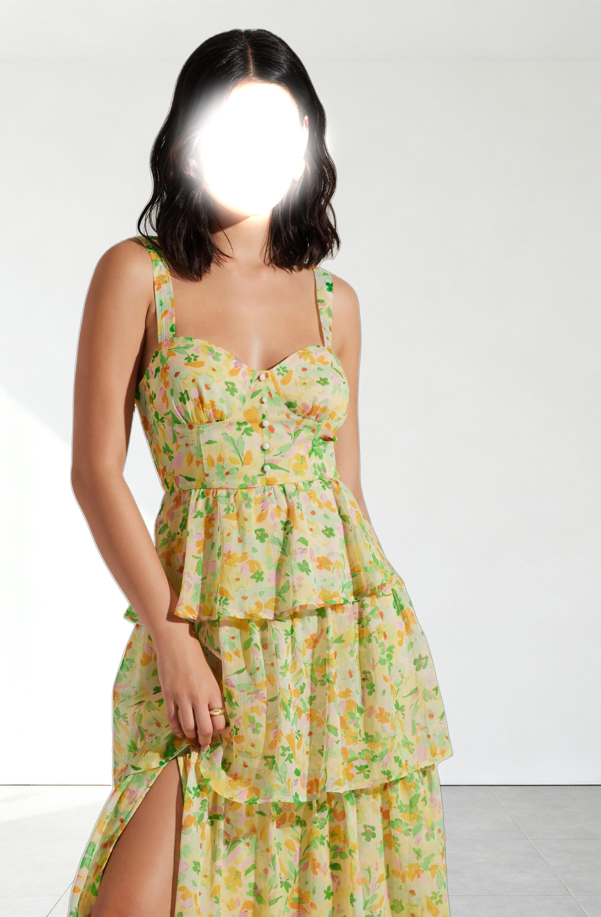 Midsummer Floral Tiered Maxi Dress