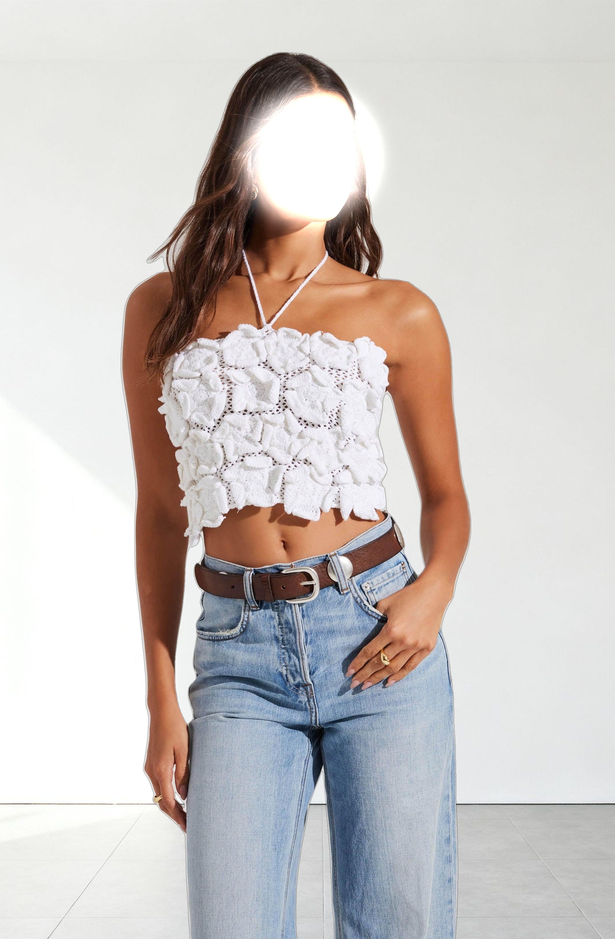 Primula Crochet 3D Floral Top