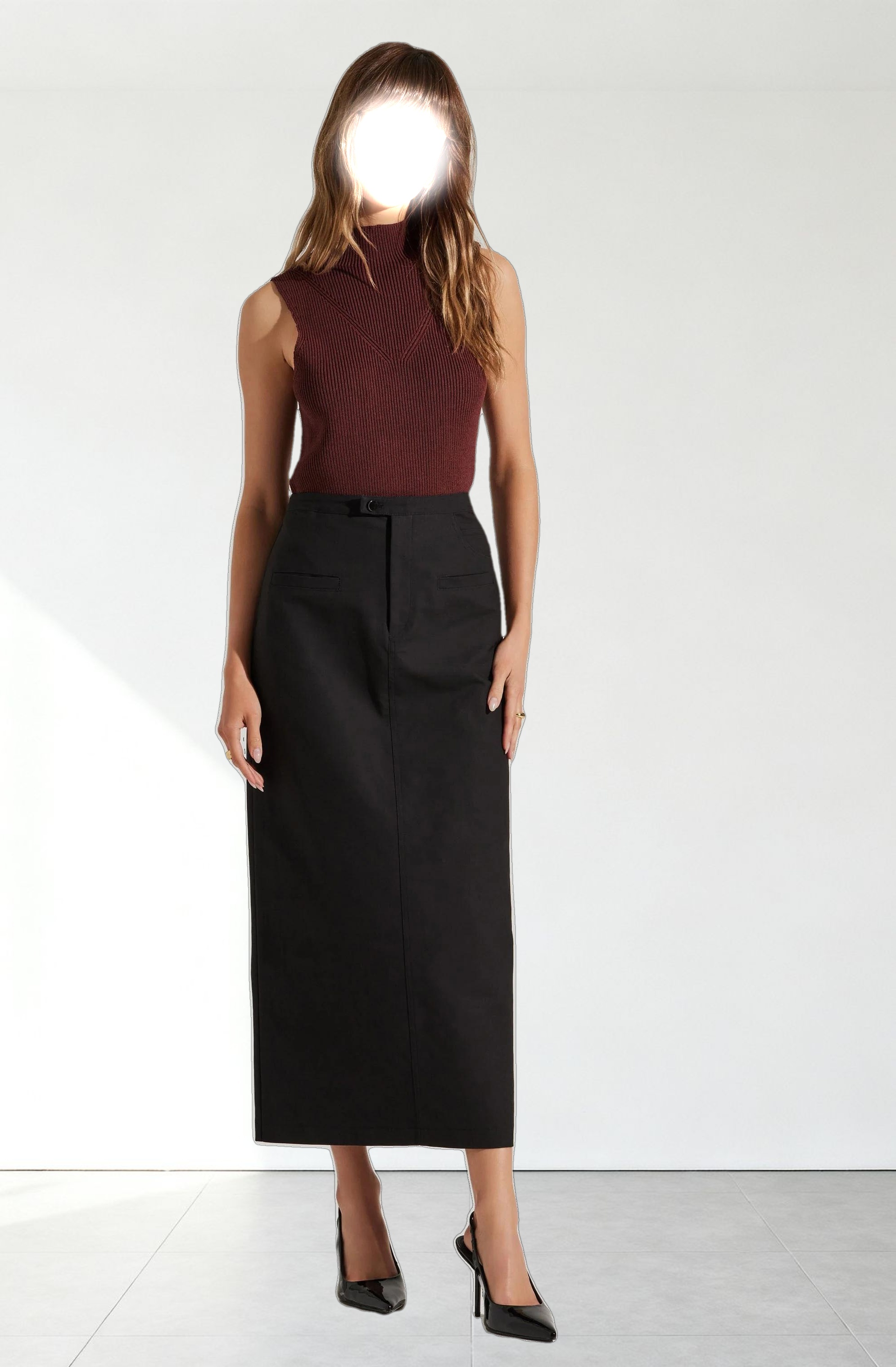 Zea Mock Neck Sleeveless Sweater