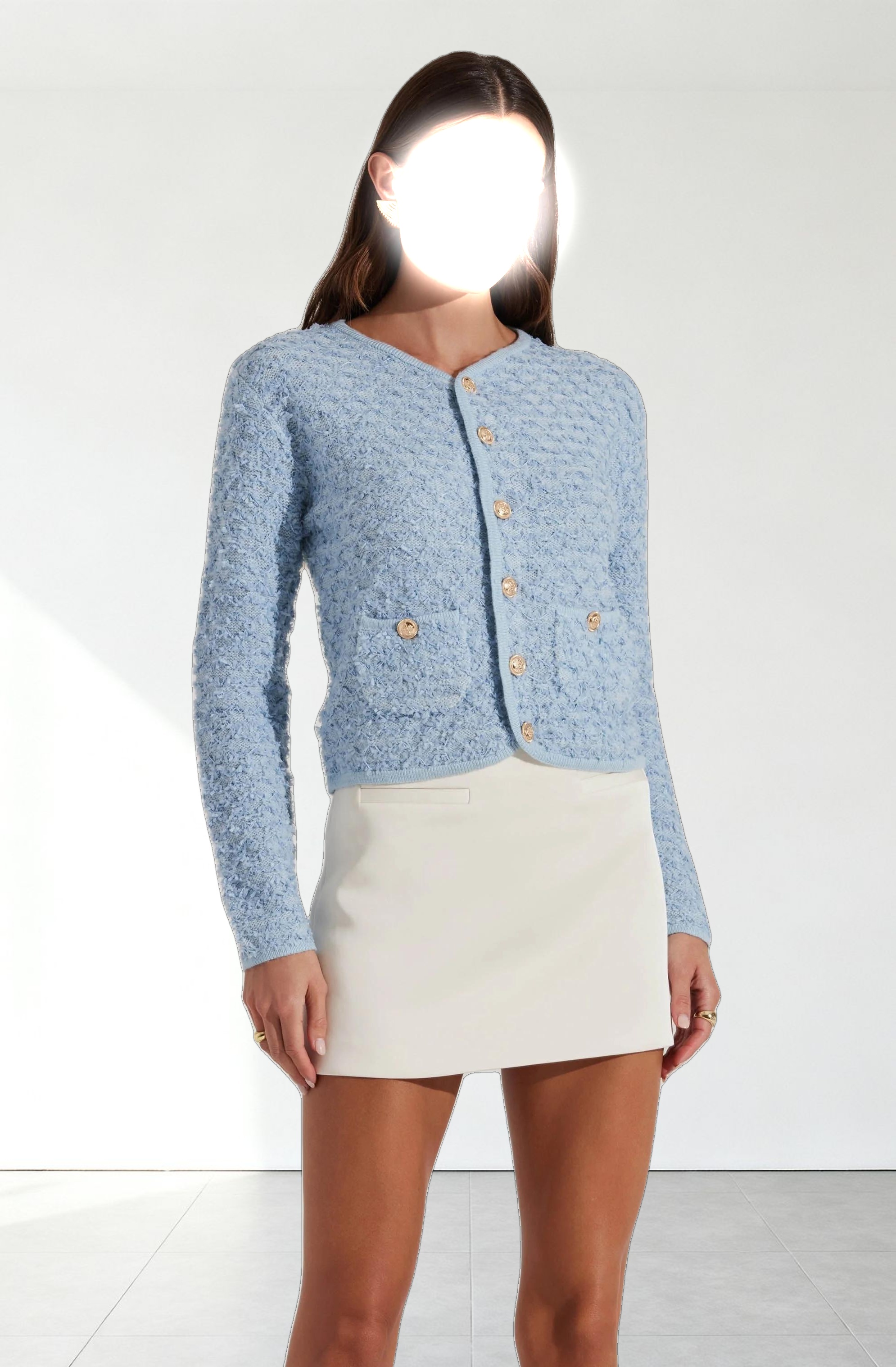 Textured Patch Pocket Cardigan