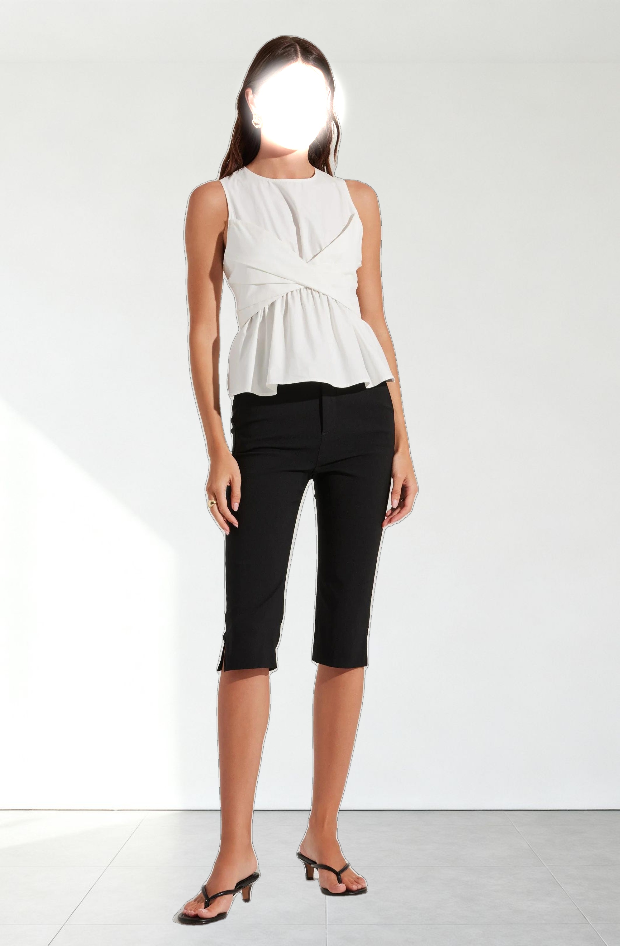 Isela Sleeveless Crossover Top
