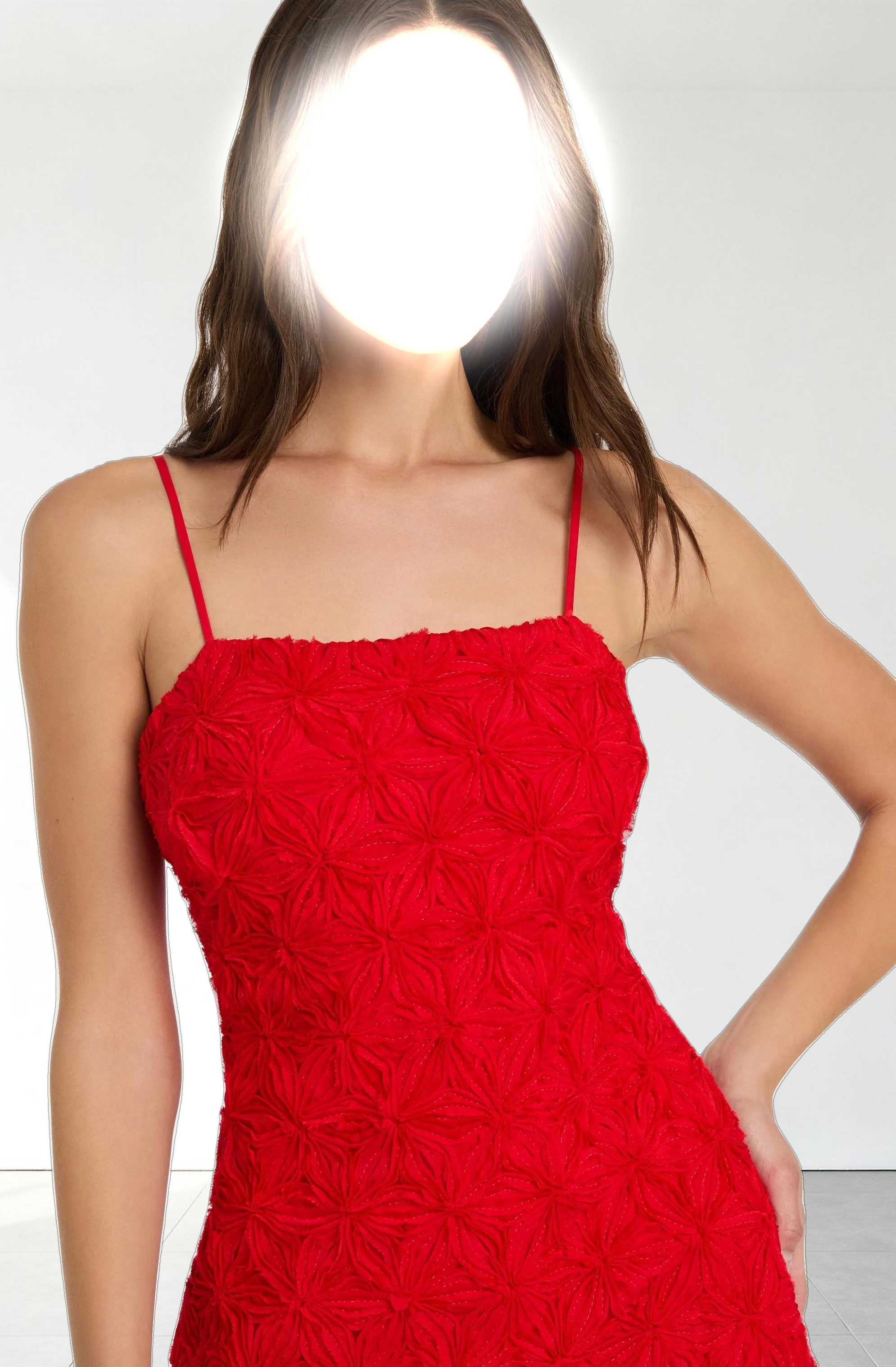 3D Floral Mini Dress