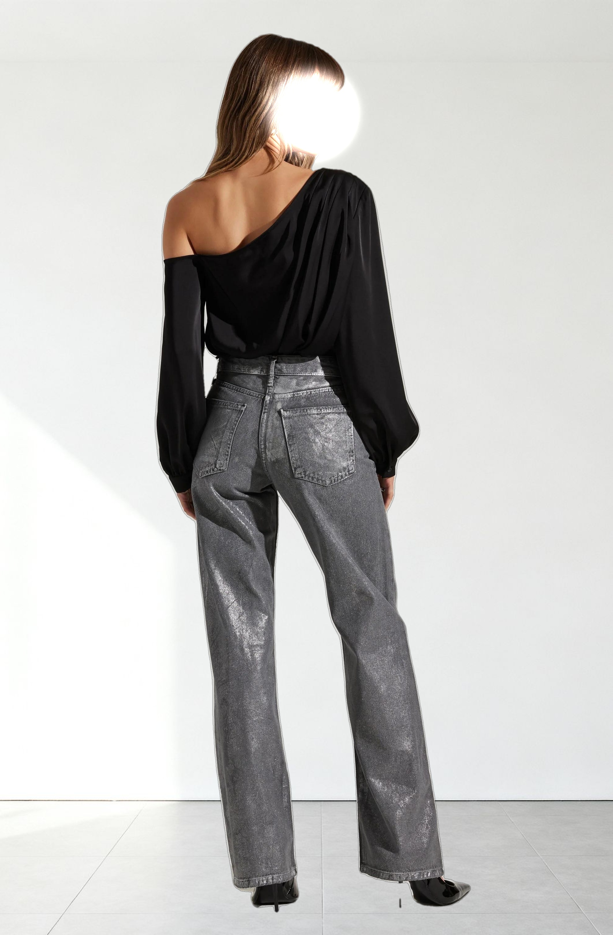 Nieves Satin One Shoulder Top