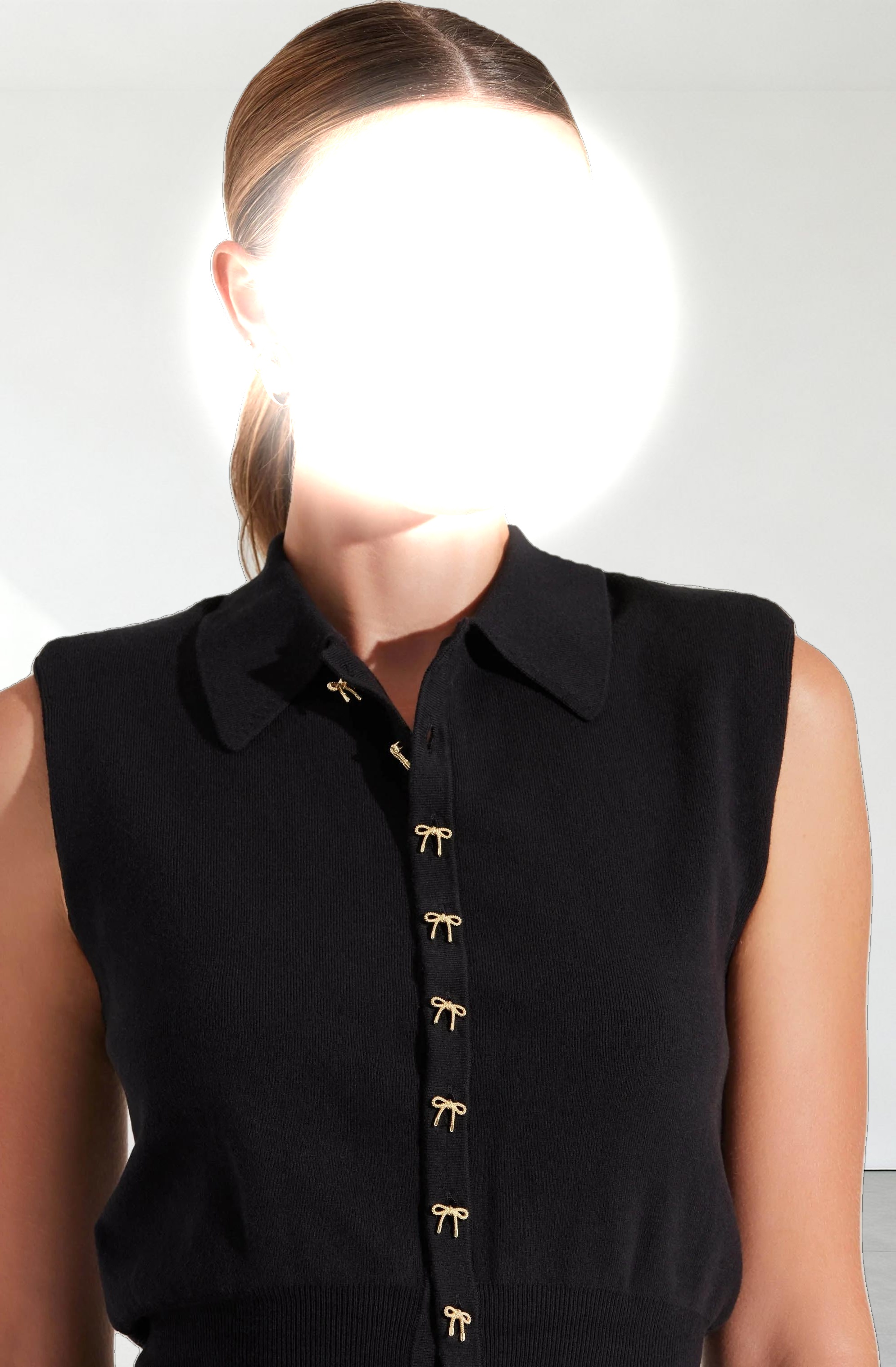 Kori Bow Embellished Sweater Top