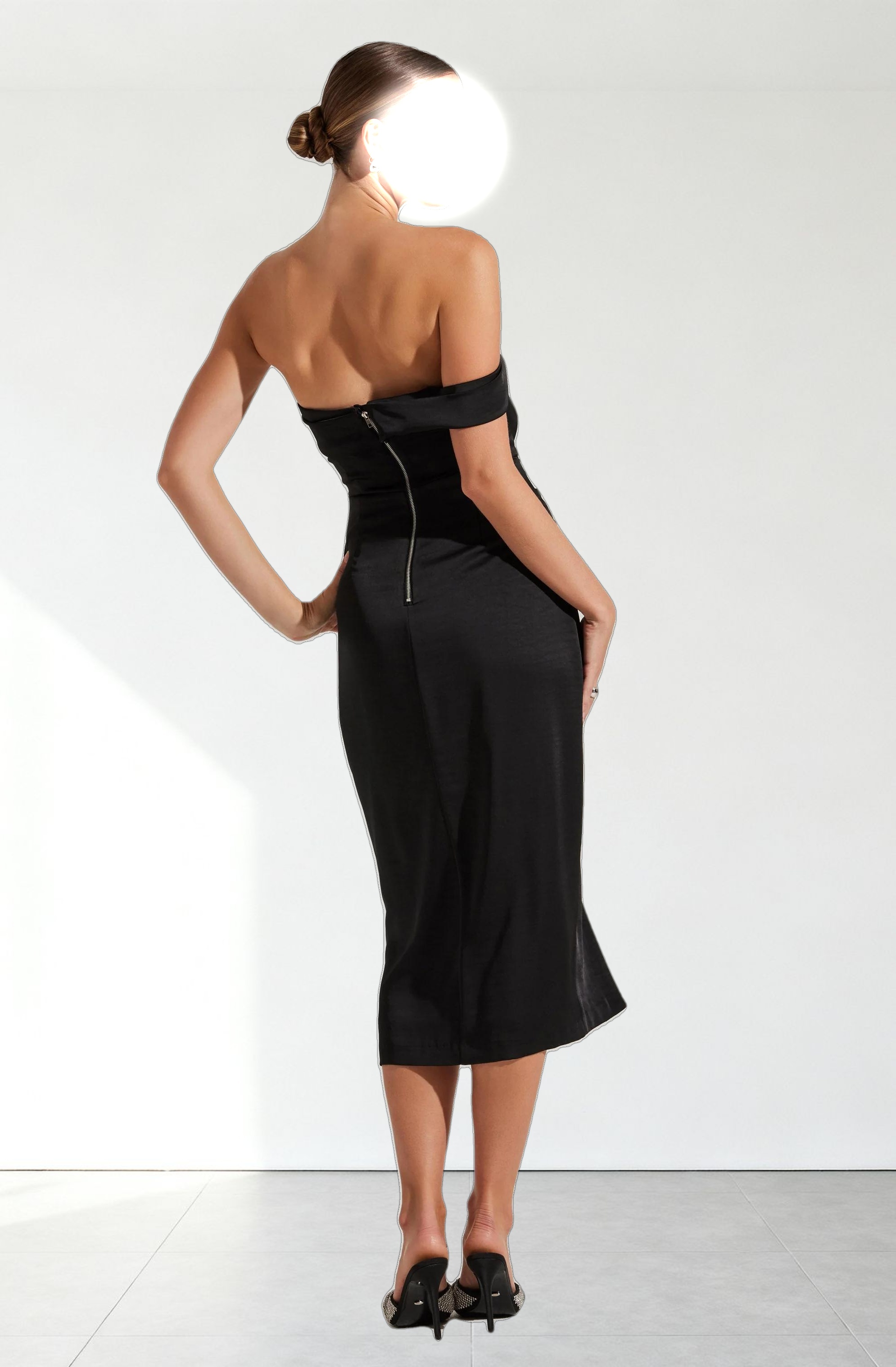 Gwyneria Off Shoulder Midi Dress