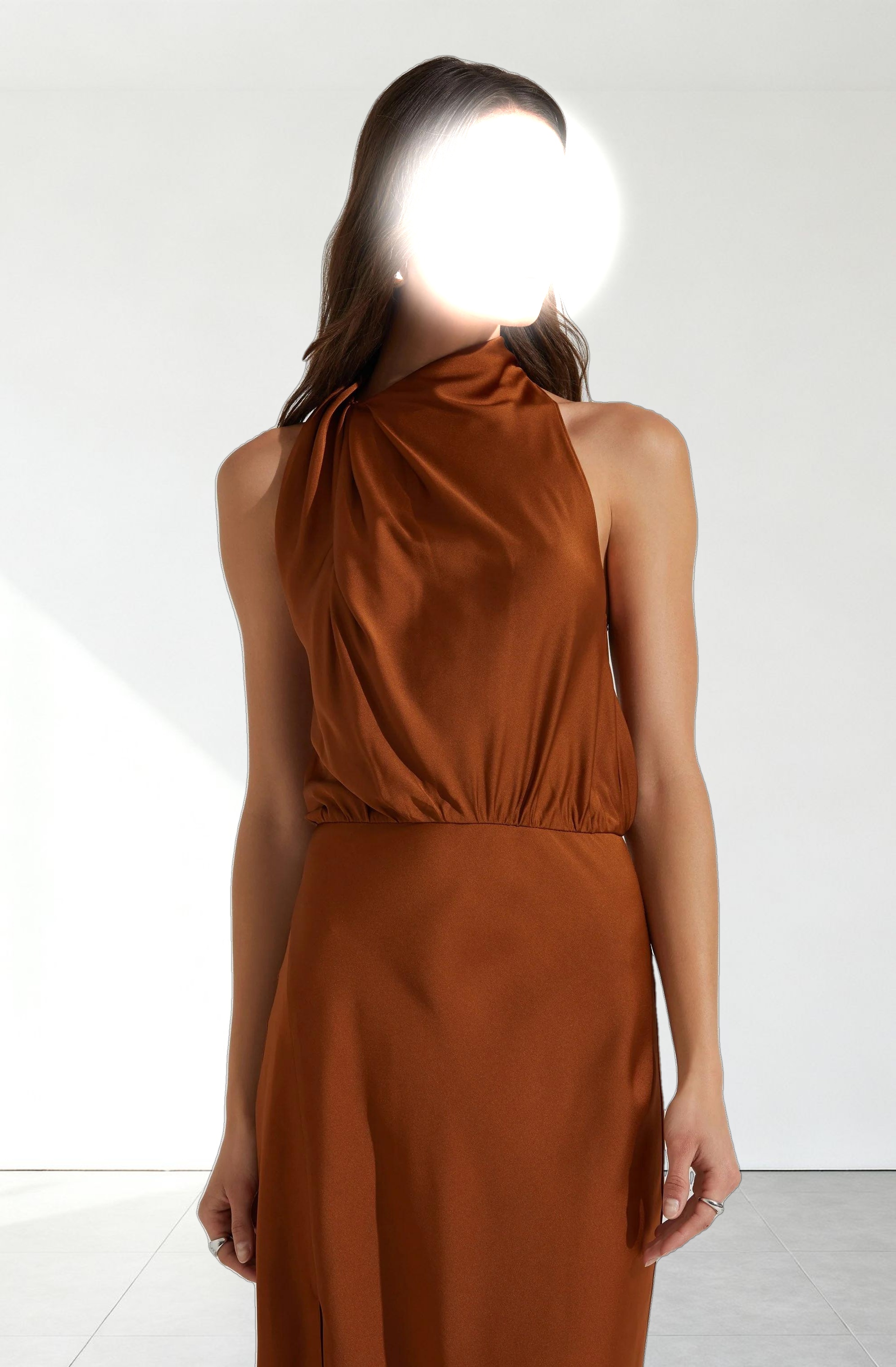 Jelyn Satin Midi Dress