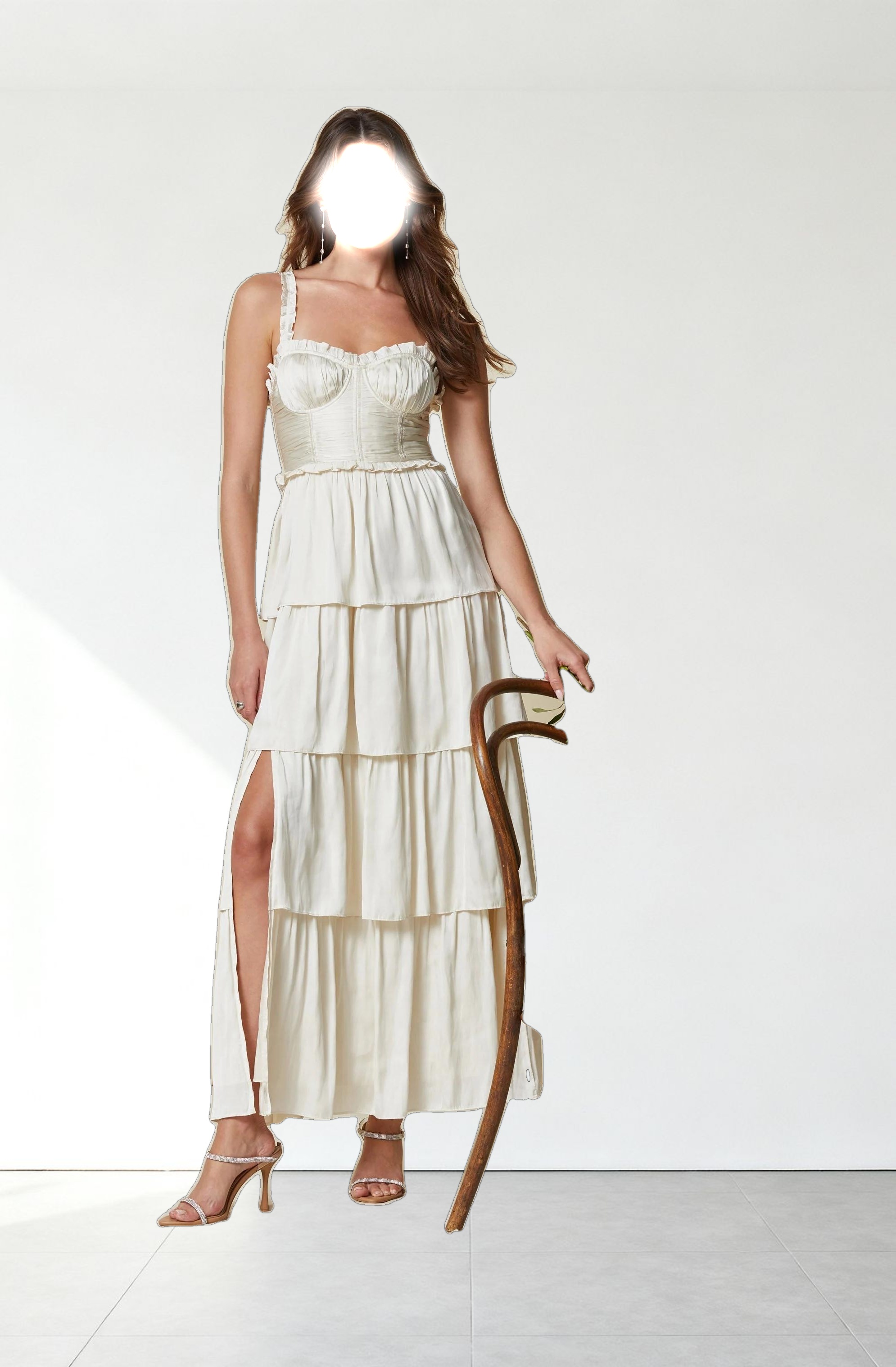Tempany Tiered Bustier Maxi Dress