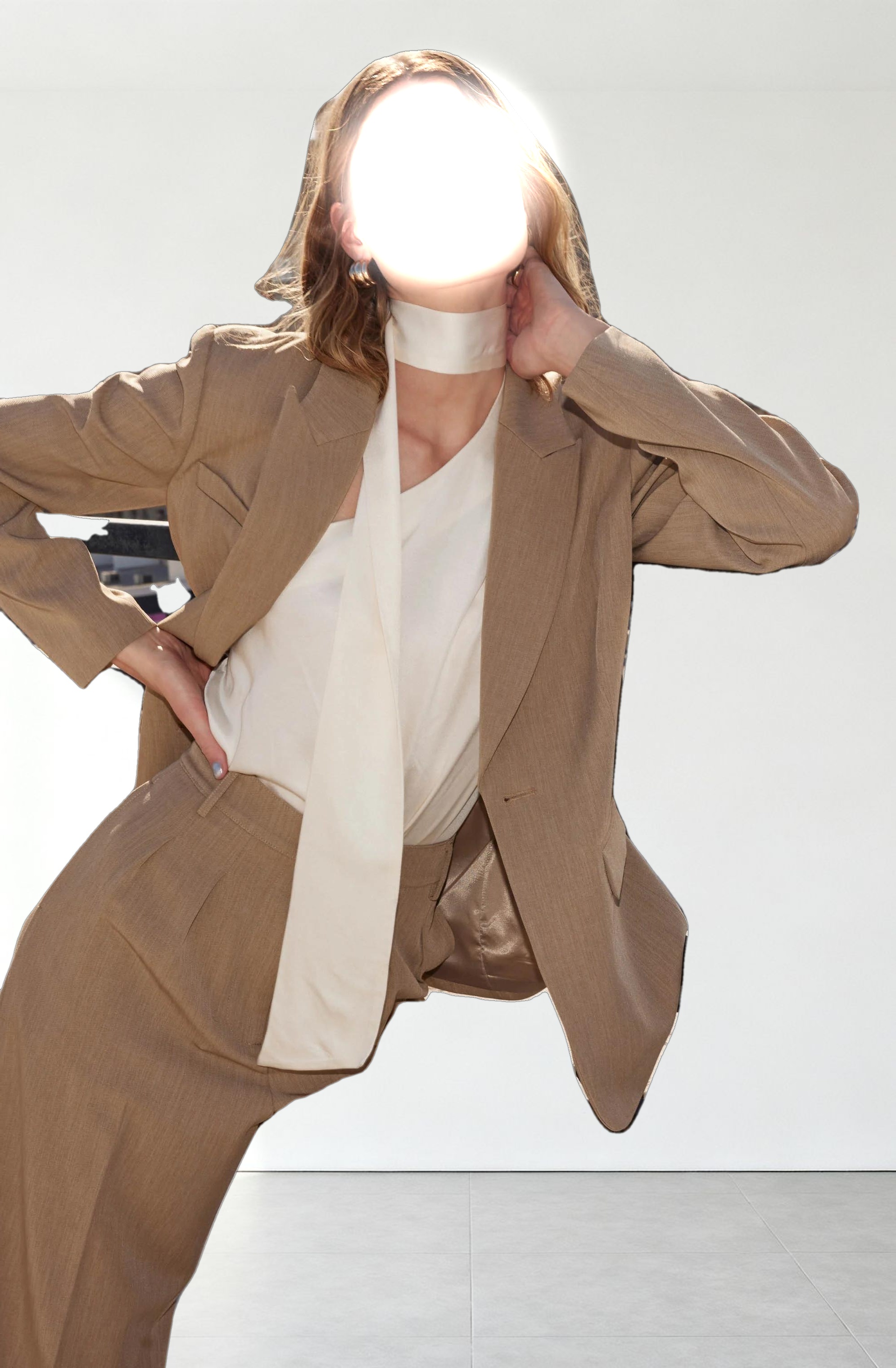 Partia Scarf Detail Asymmetric Top