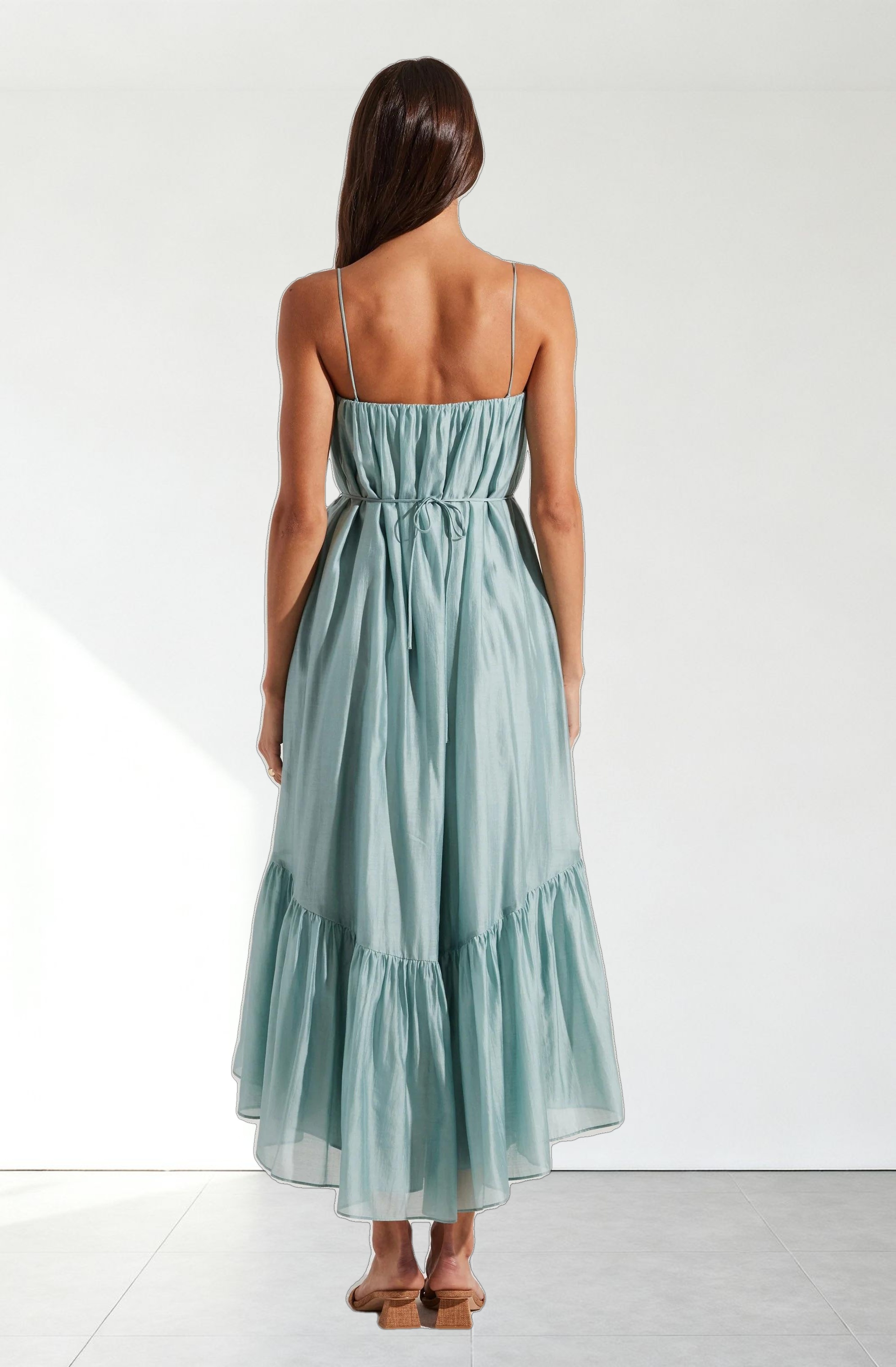 Elisha Tiered High-Low Maxi Dress