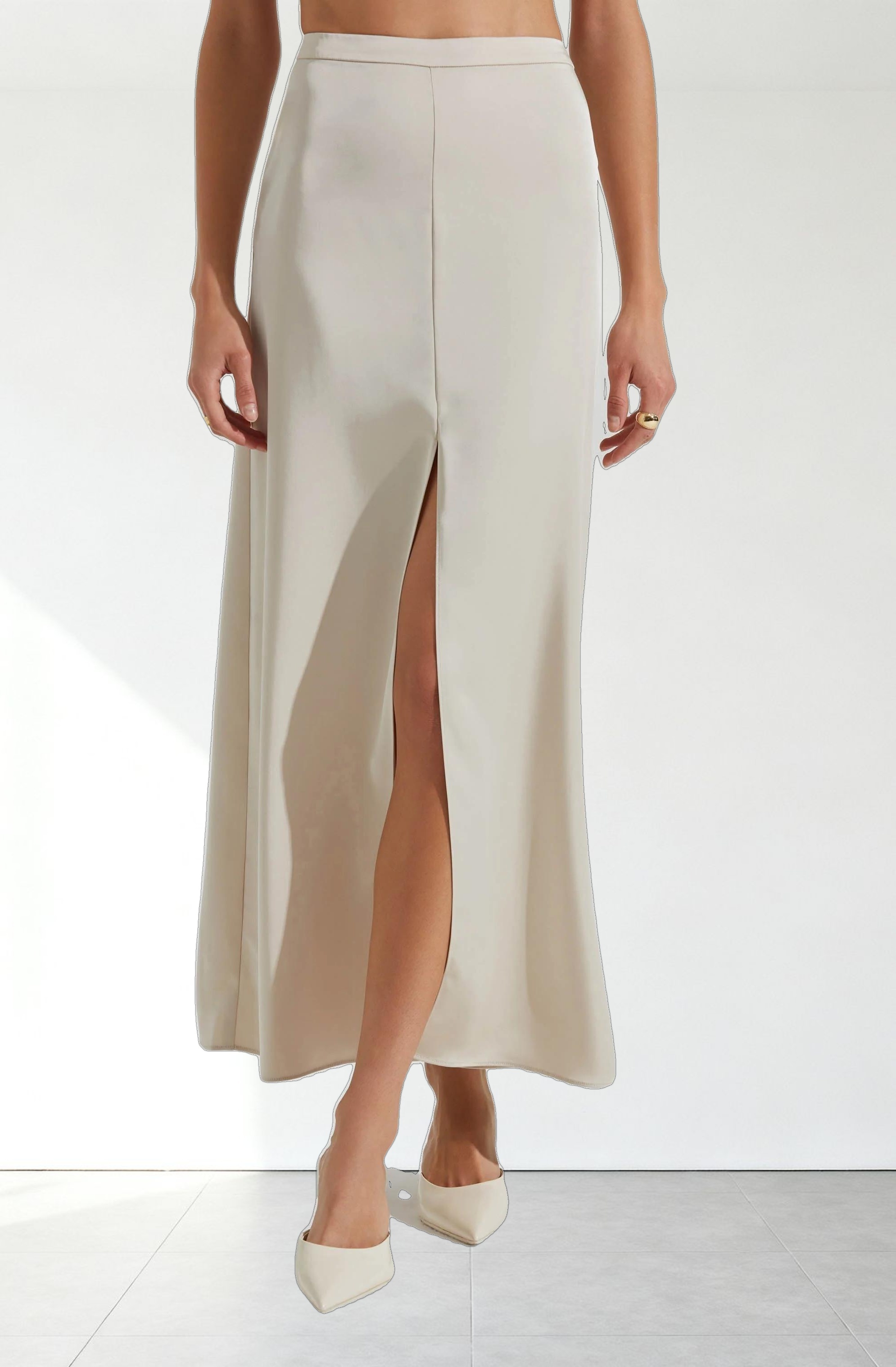Vitella Satin Maxi Skirt