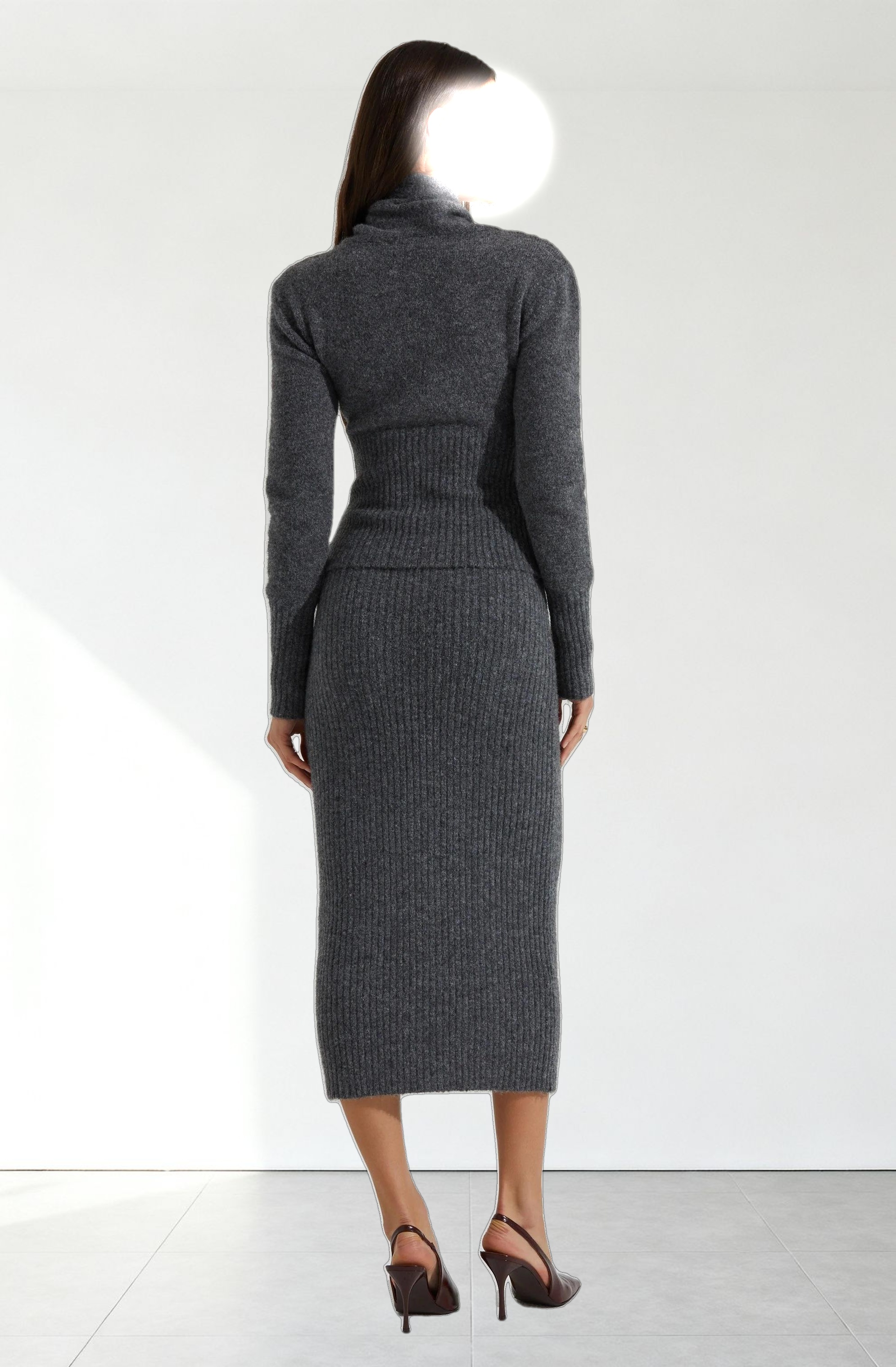 Neve High Neck Crossover Sweater