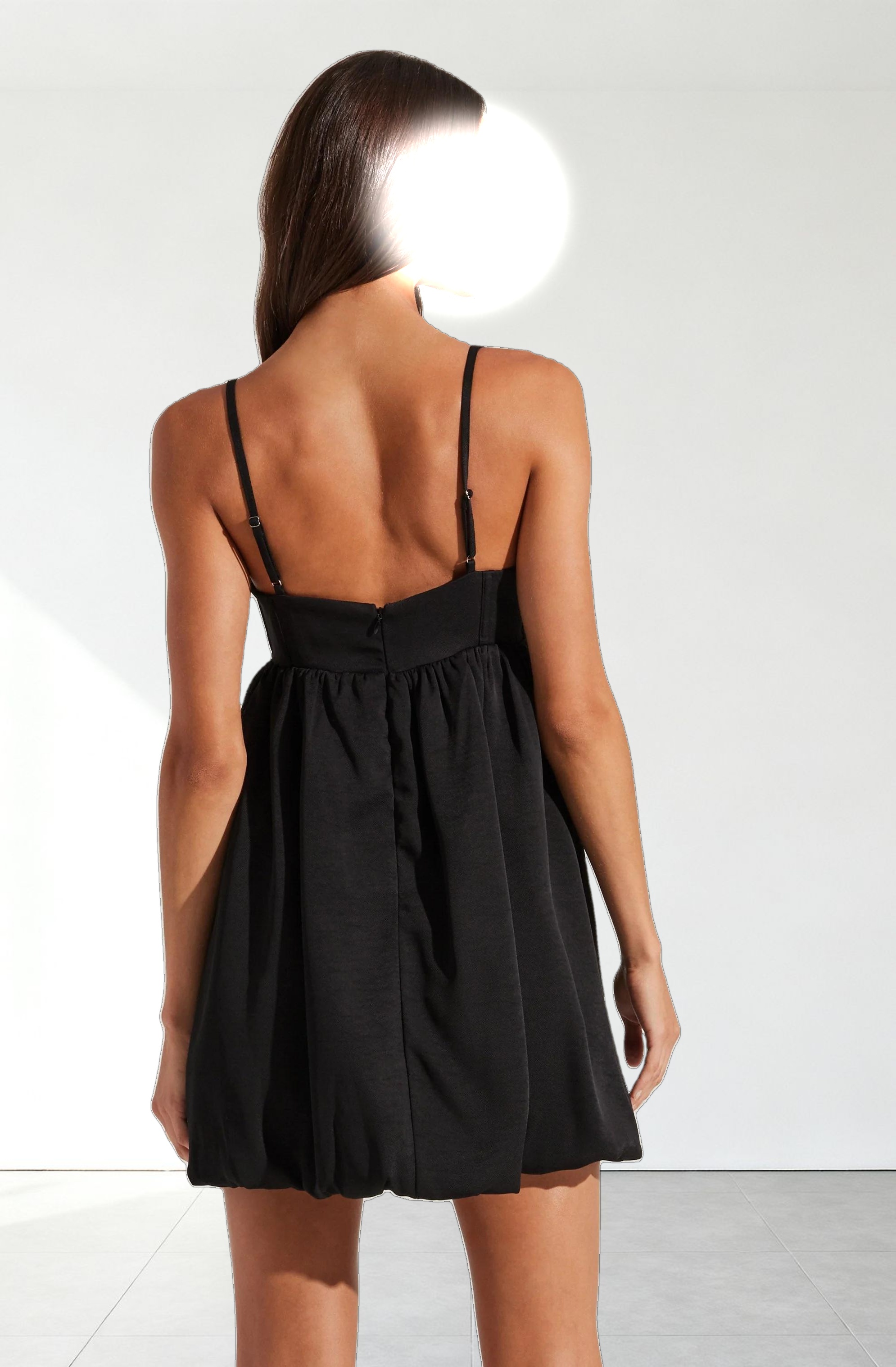 Bustier Bubble Hem Mini Dress