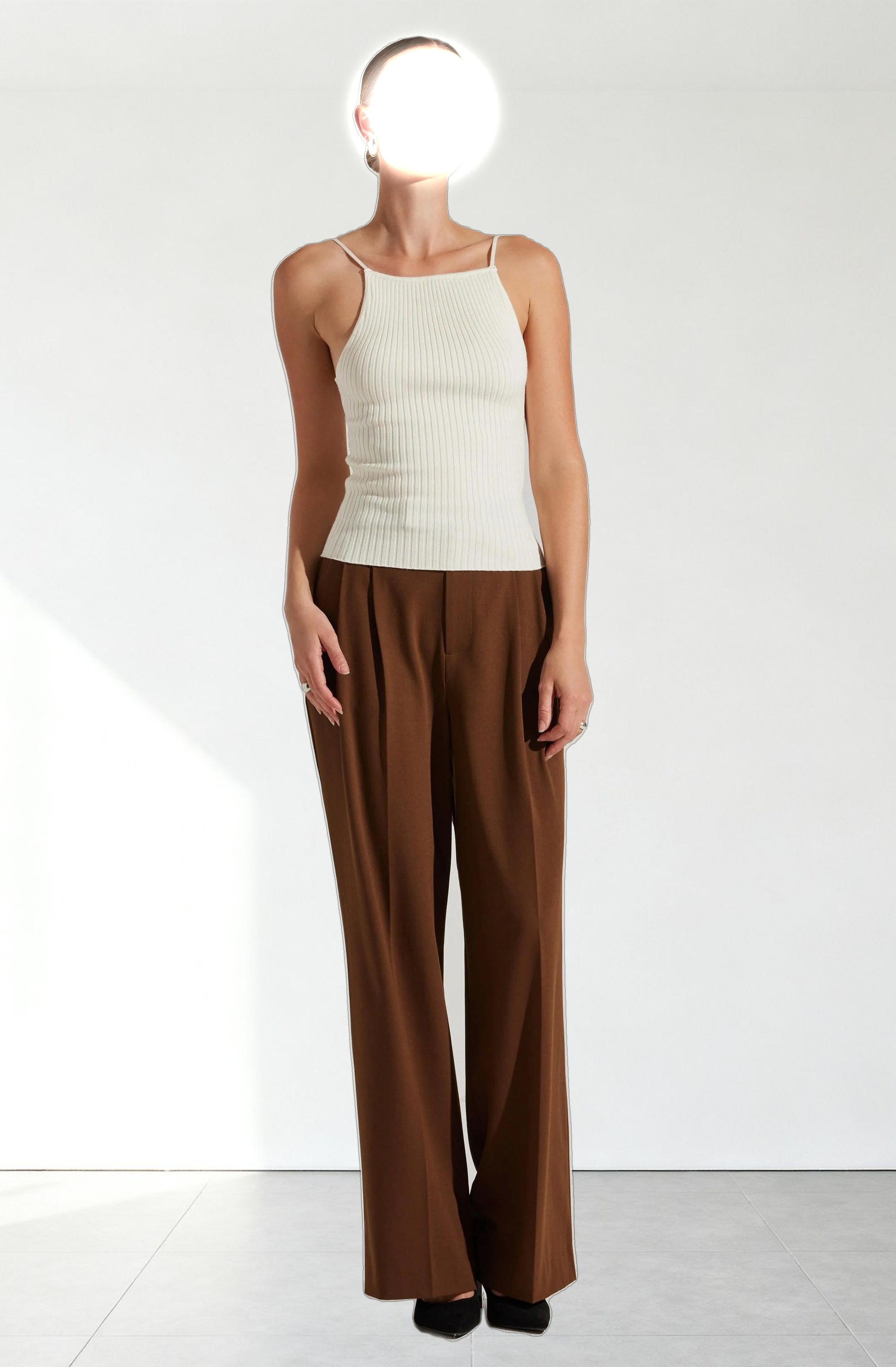 Jenini Ribbed High Neck Sweater