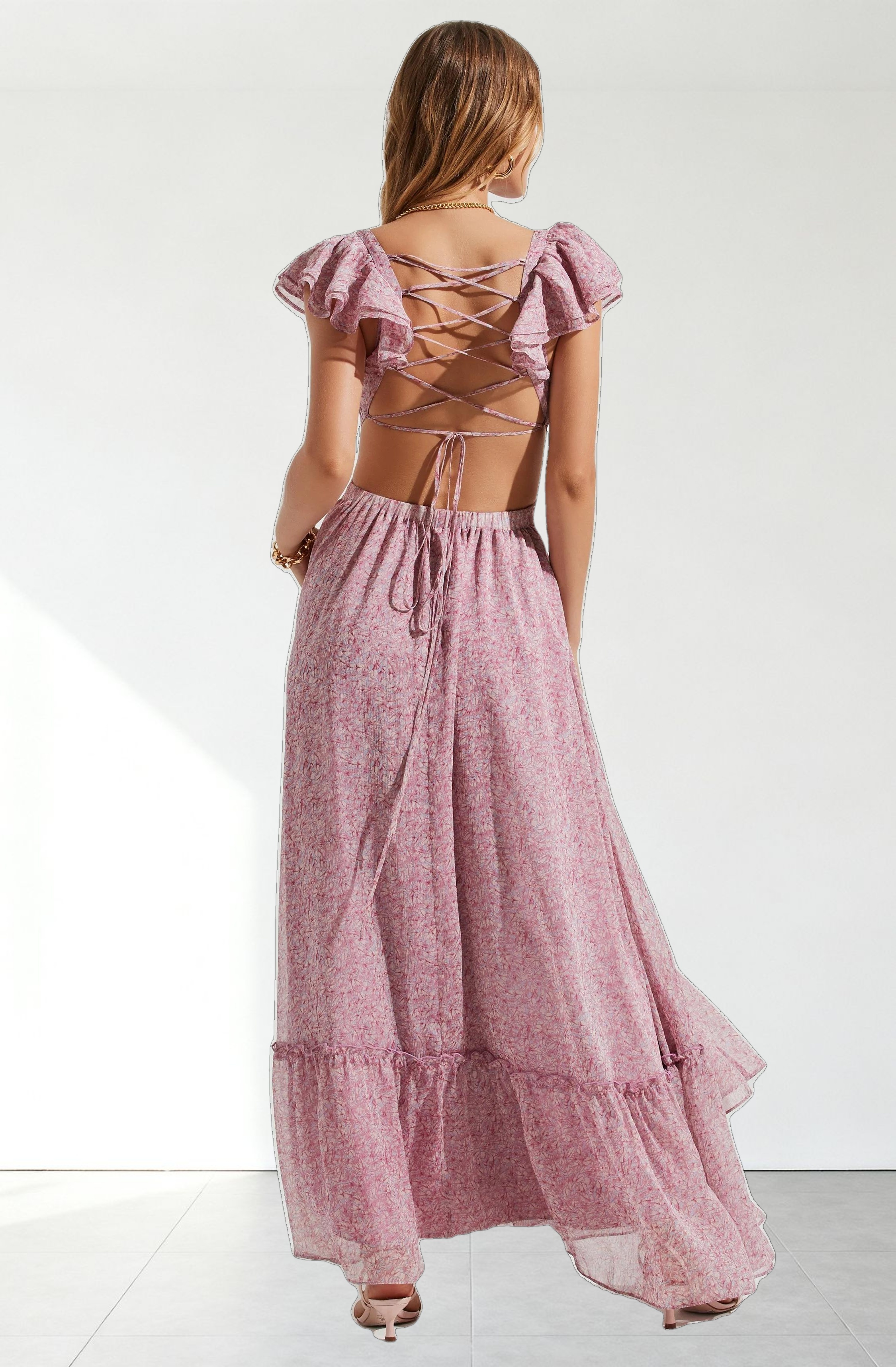 Primrose Floral Strappy Back Maxi Dress