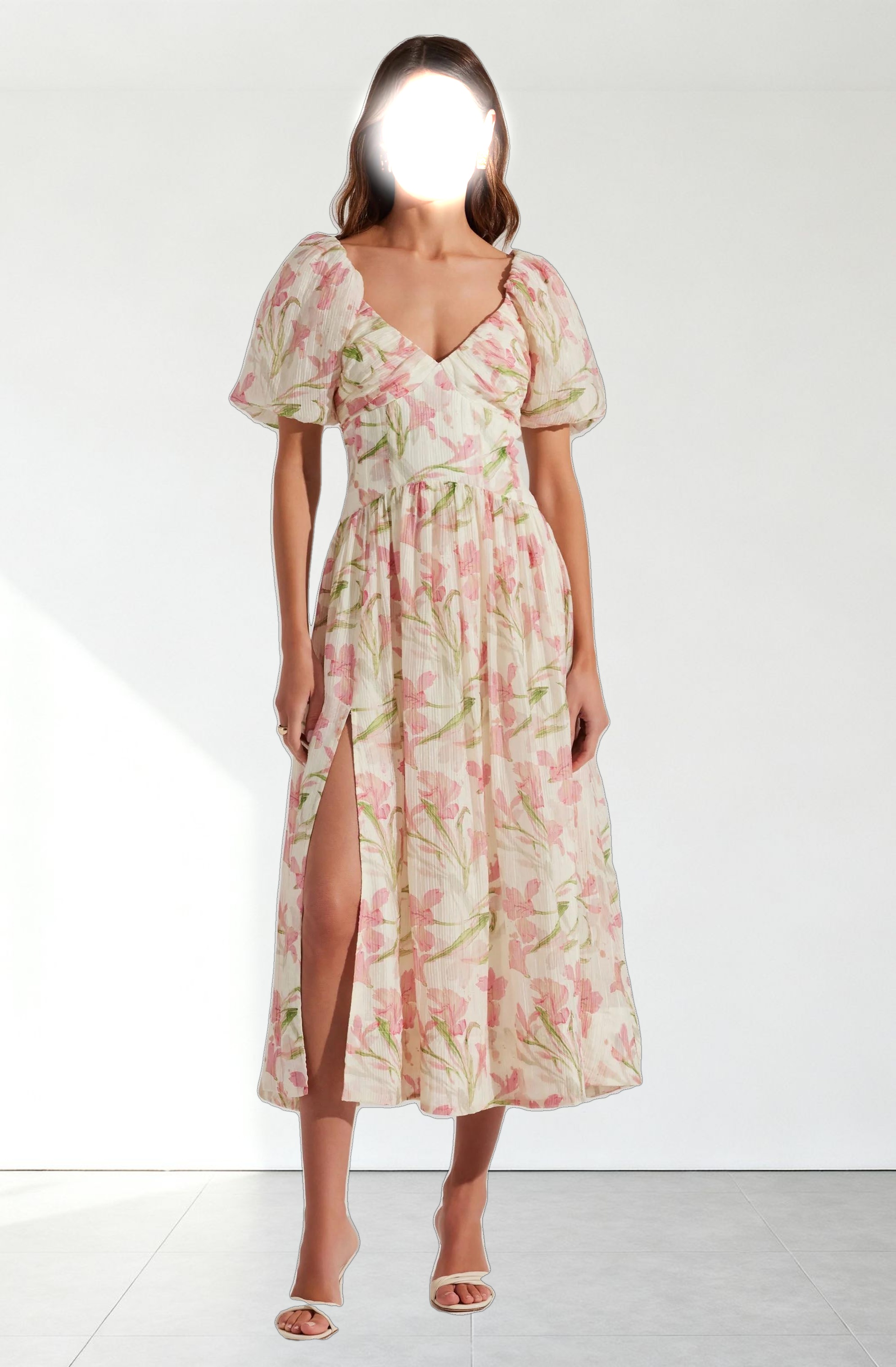Sasilia Floral Puff Sleeve Dress