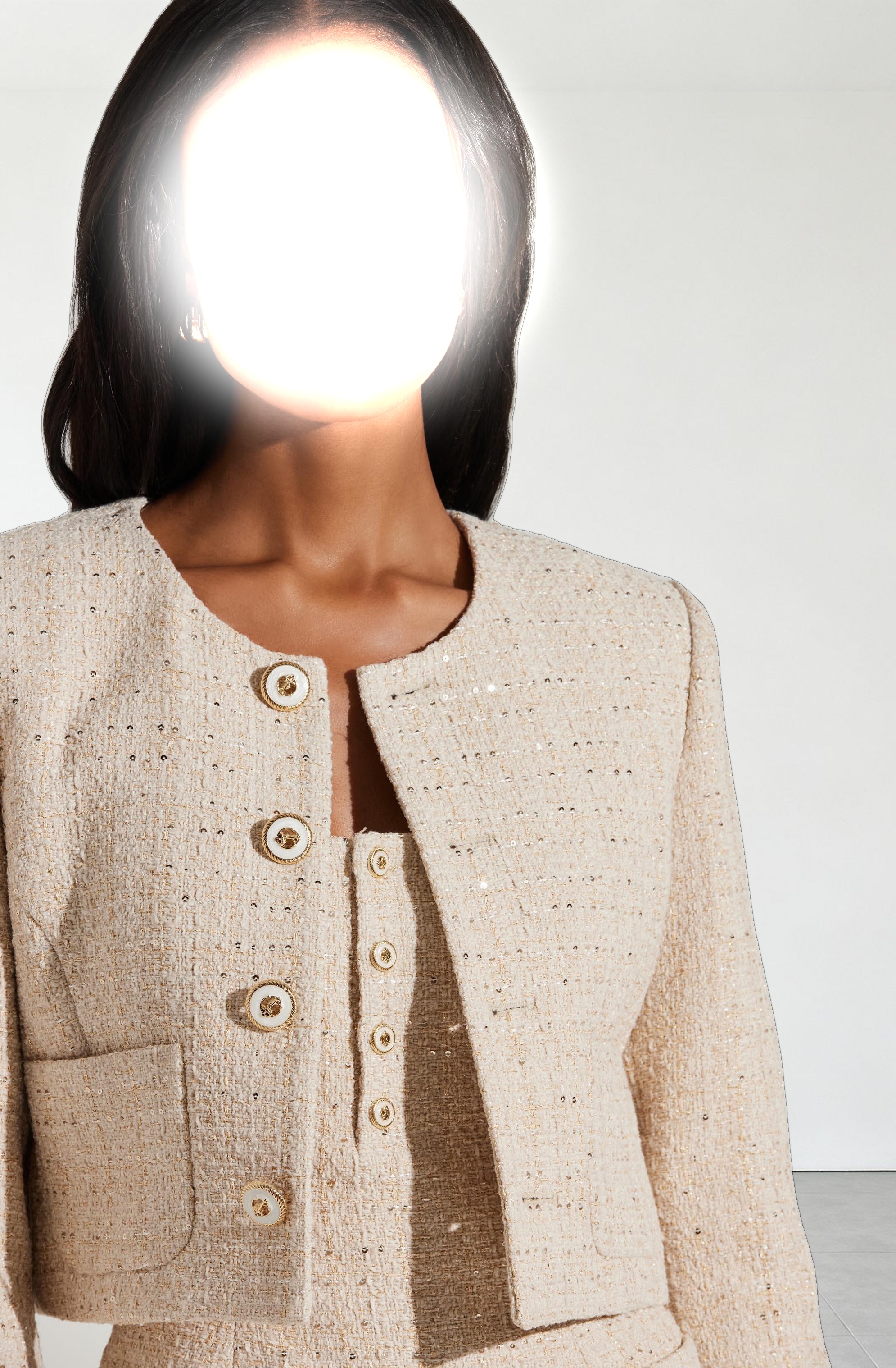 Milena Cropped Tweed Jacket