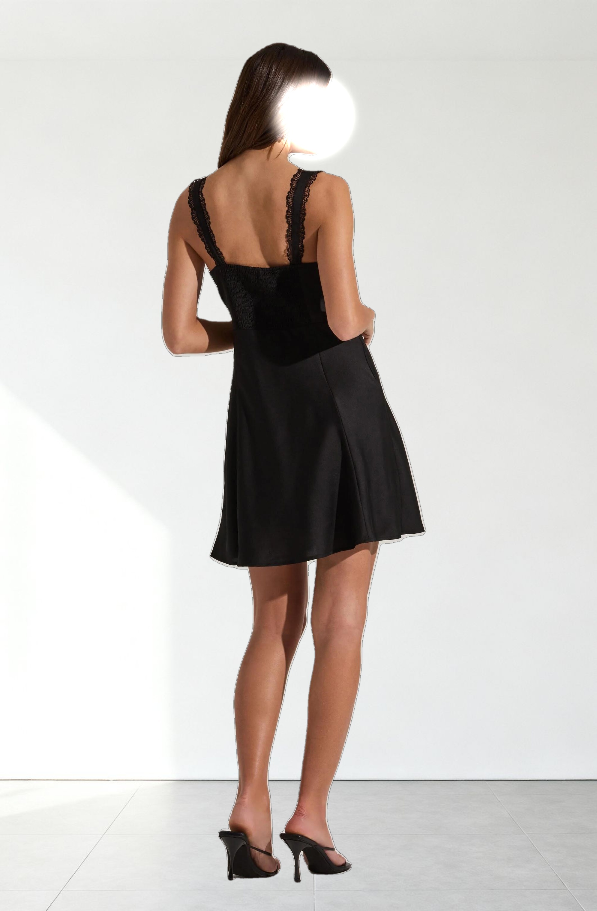 Alva Lace Trim Mini Dress