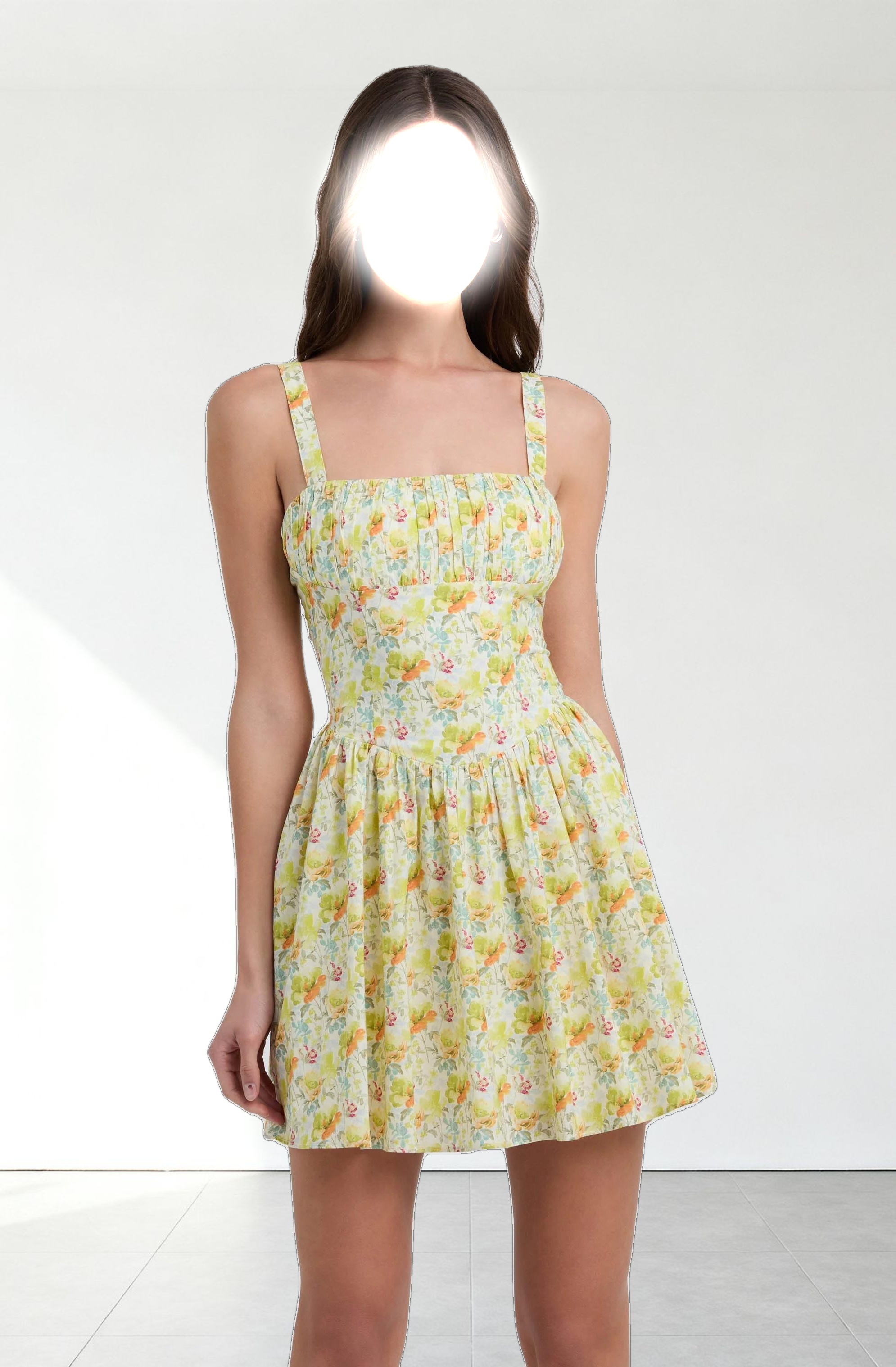 Floral Milkmaid Mini Dress