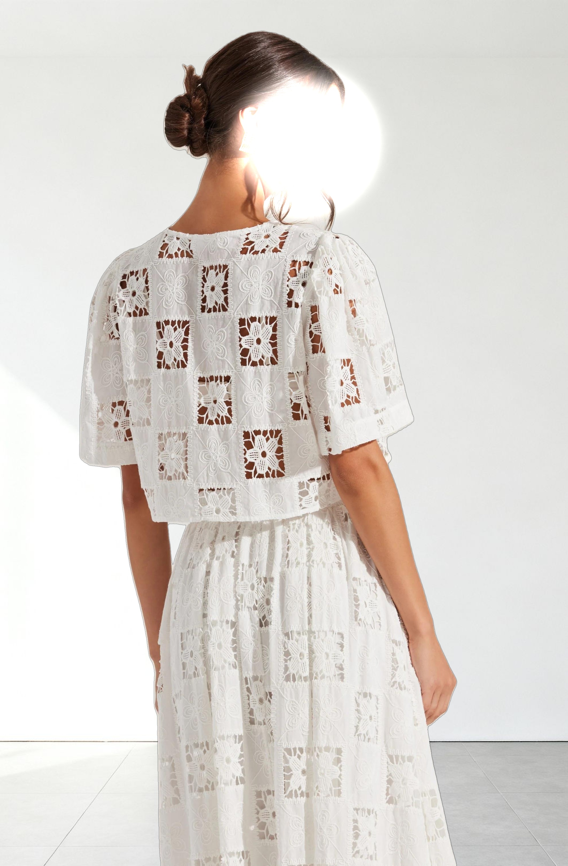 Andolina Crochet Lace Crop Top