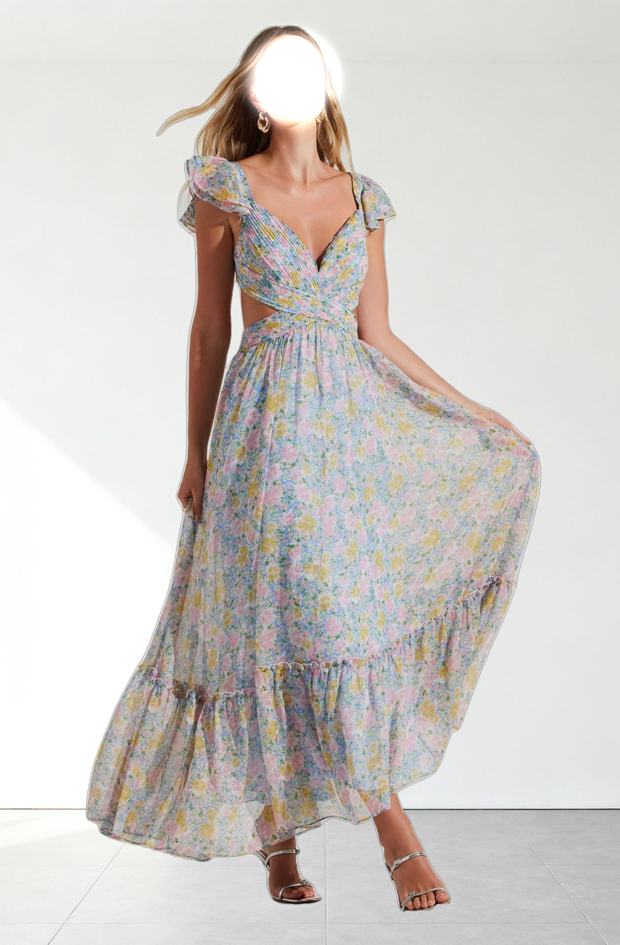 Primrose Floral Strappy Back Maxi Dress