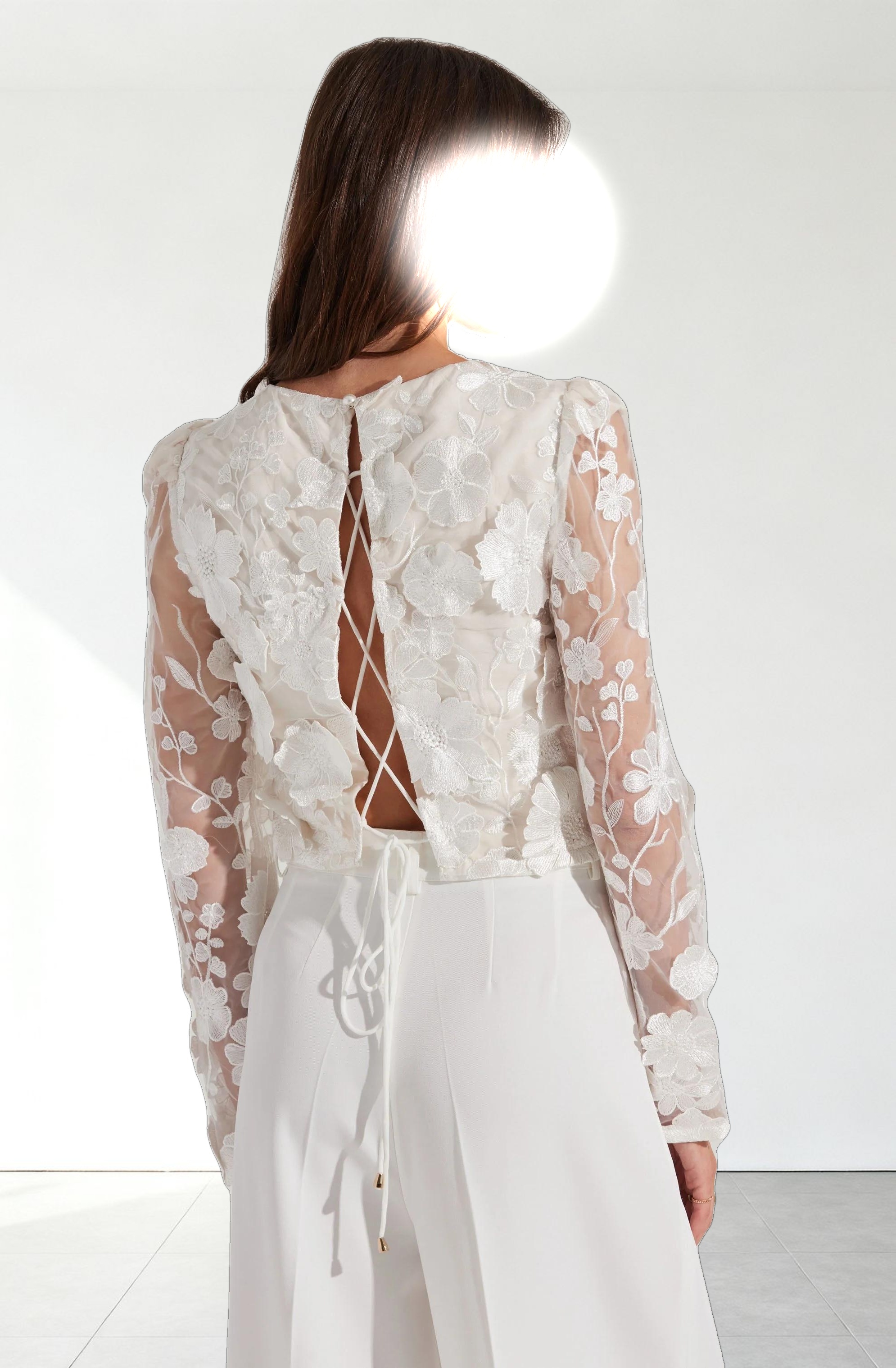 Bryne Floral Appliqué Top