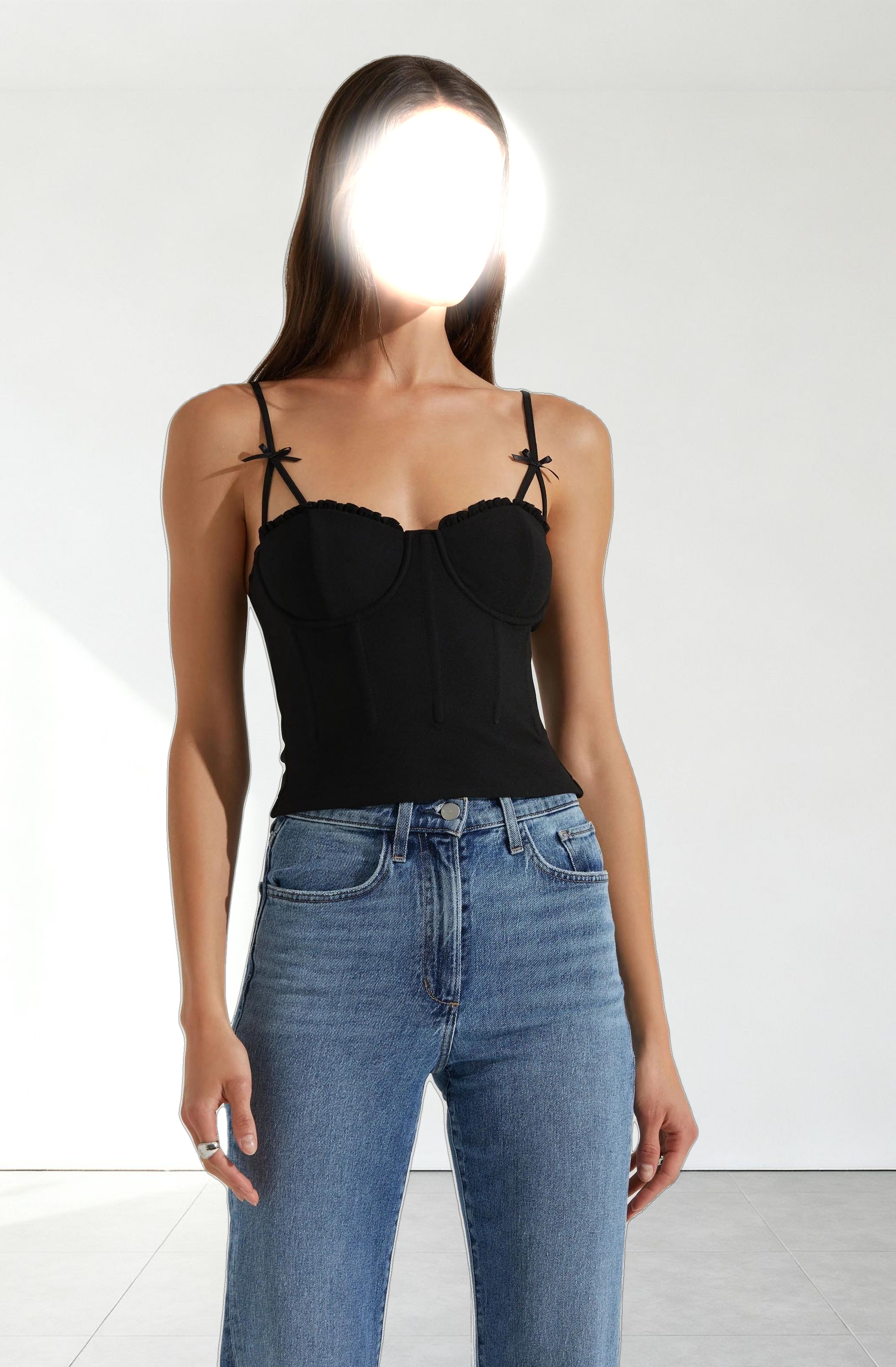 Adana Bow Detail Bustier Top
