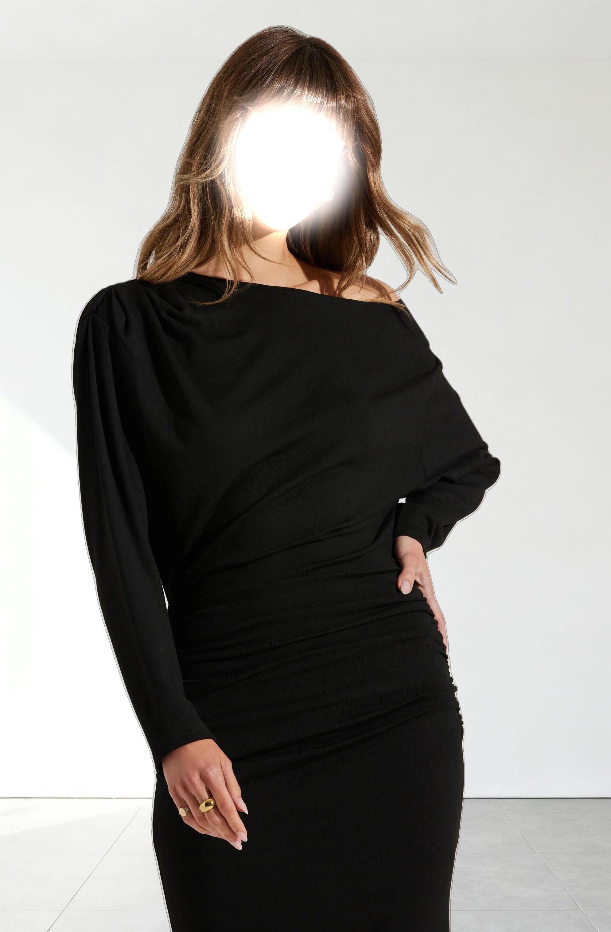 Nary Off Shoulder Midi Dress