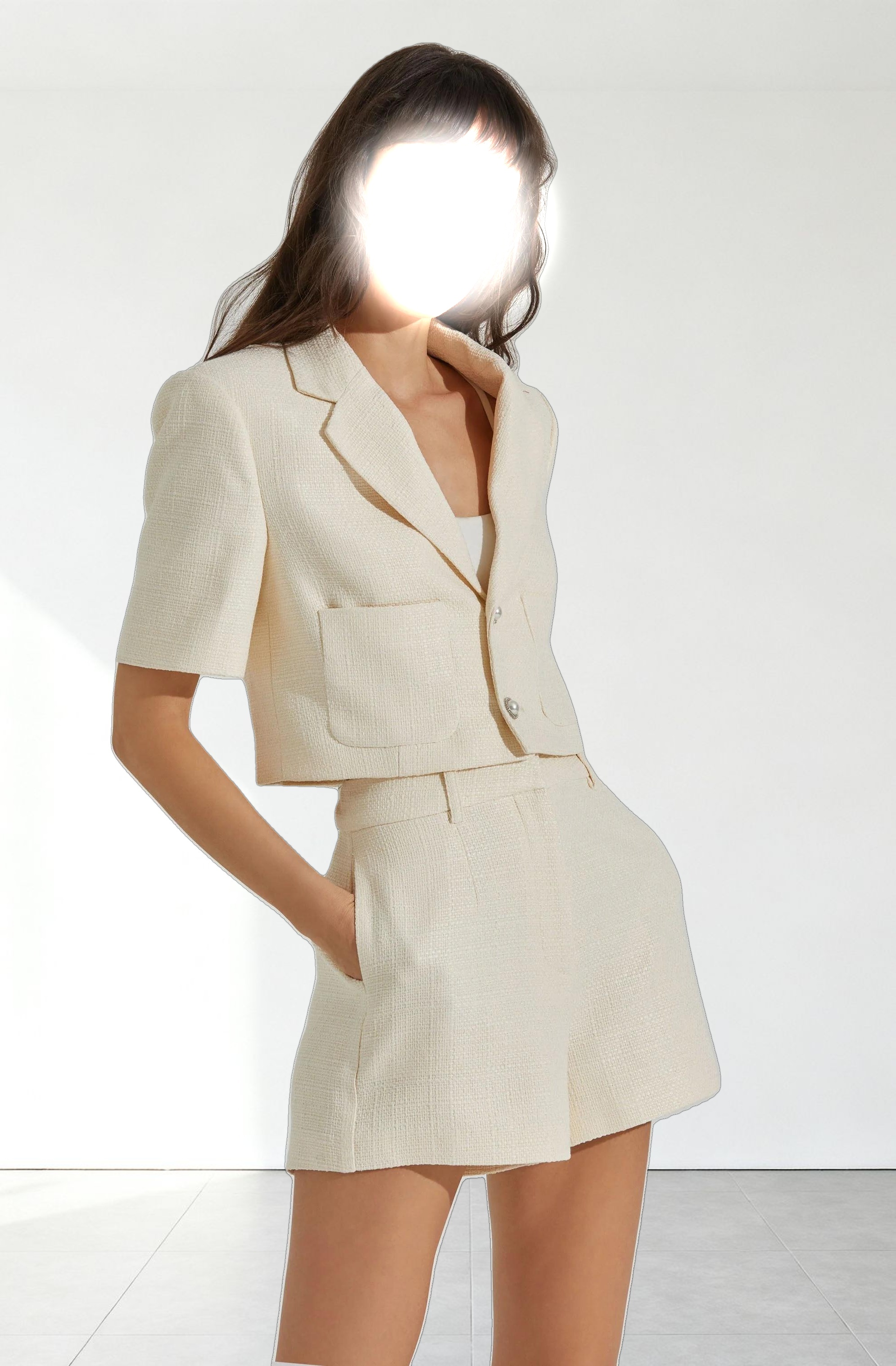 Siarah Tweed Cropped Jacket