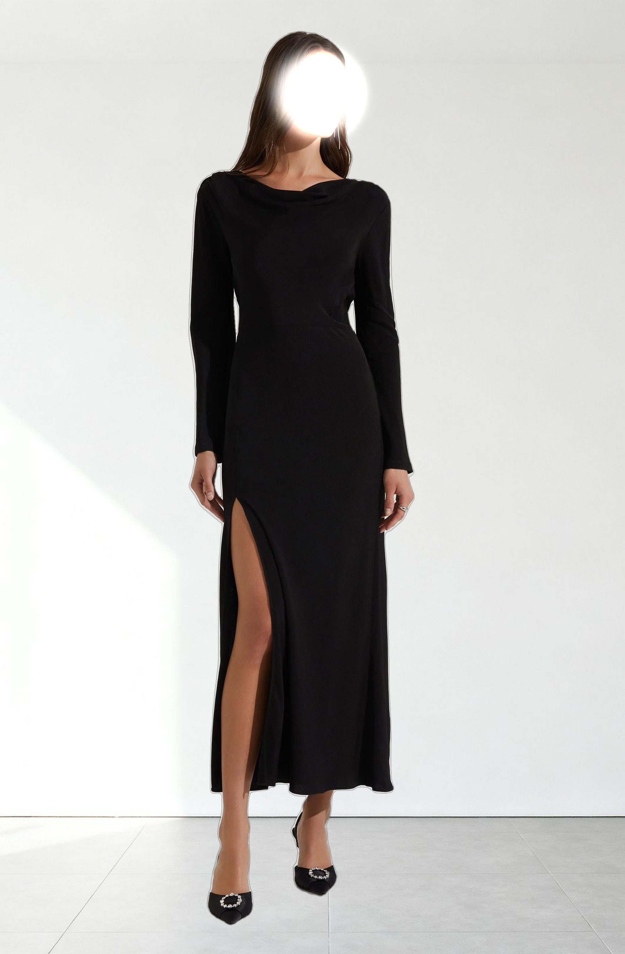 Decima Cowl Neck Maxi Dress